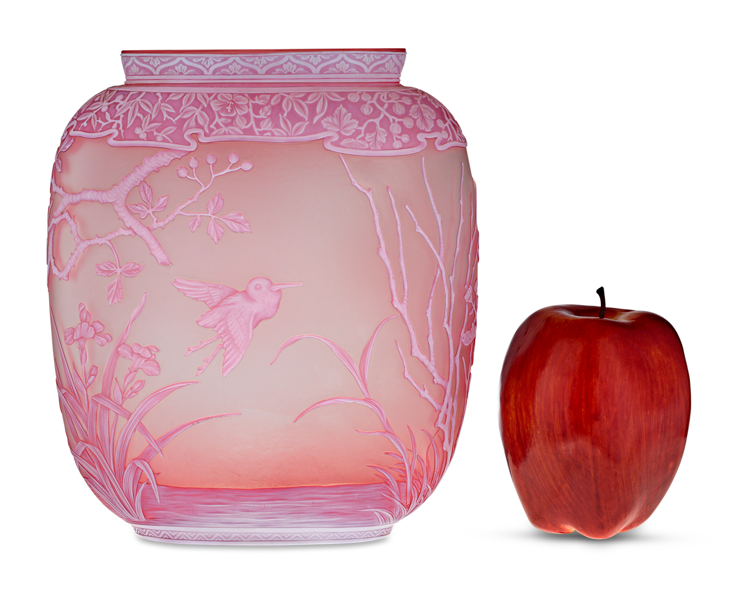 Thomas Webb & Sons Two-Color Cameo Vase