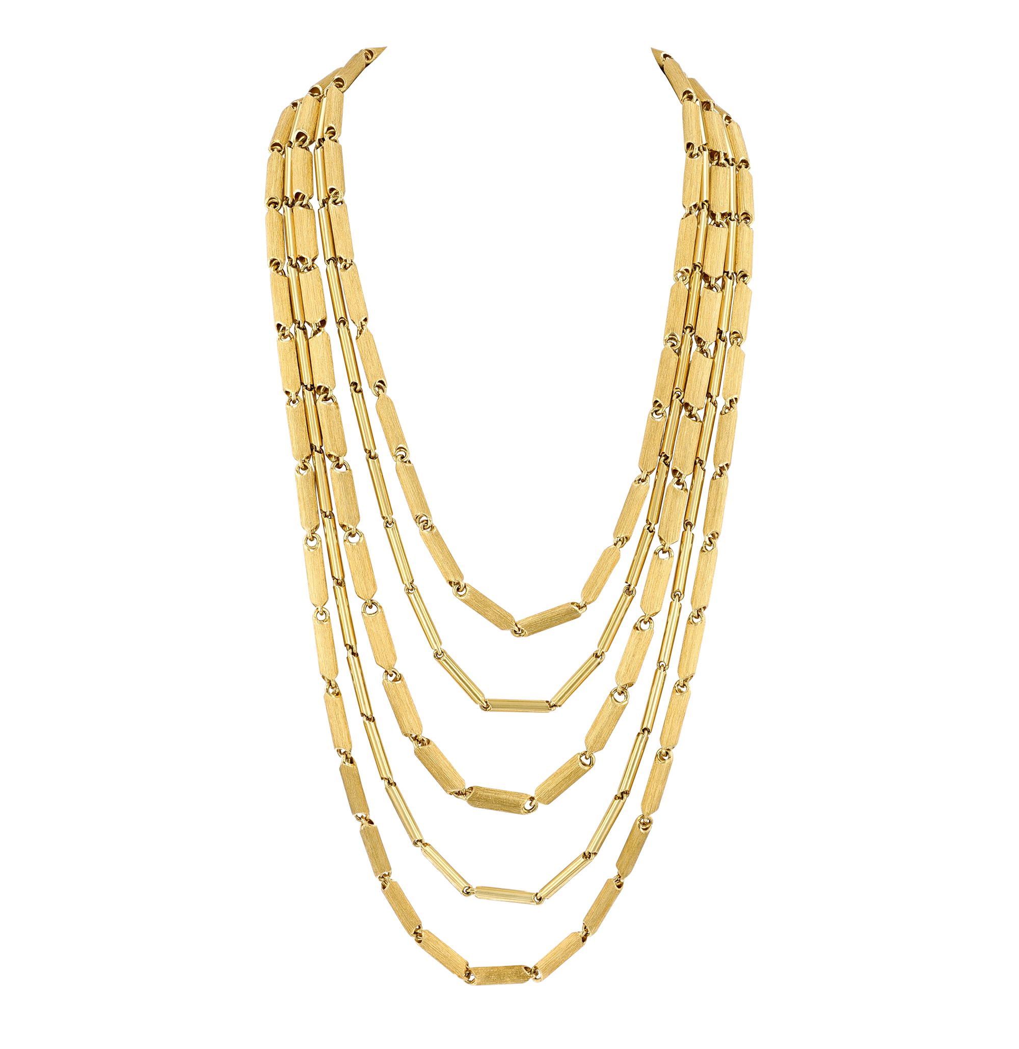 Henry Dunay Gold Multi-Link Necklace