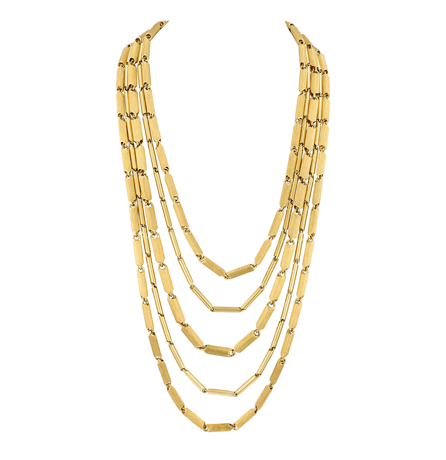 Henry Dunay Gold Multi-Link Necklace