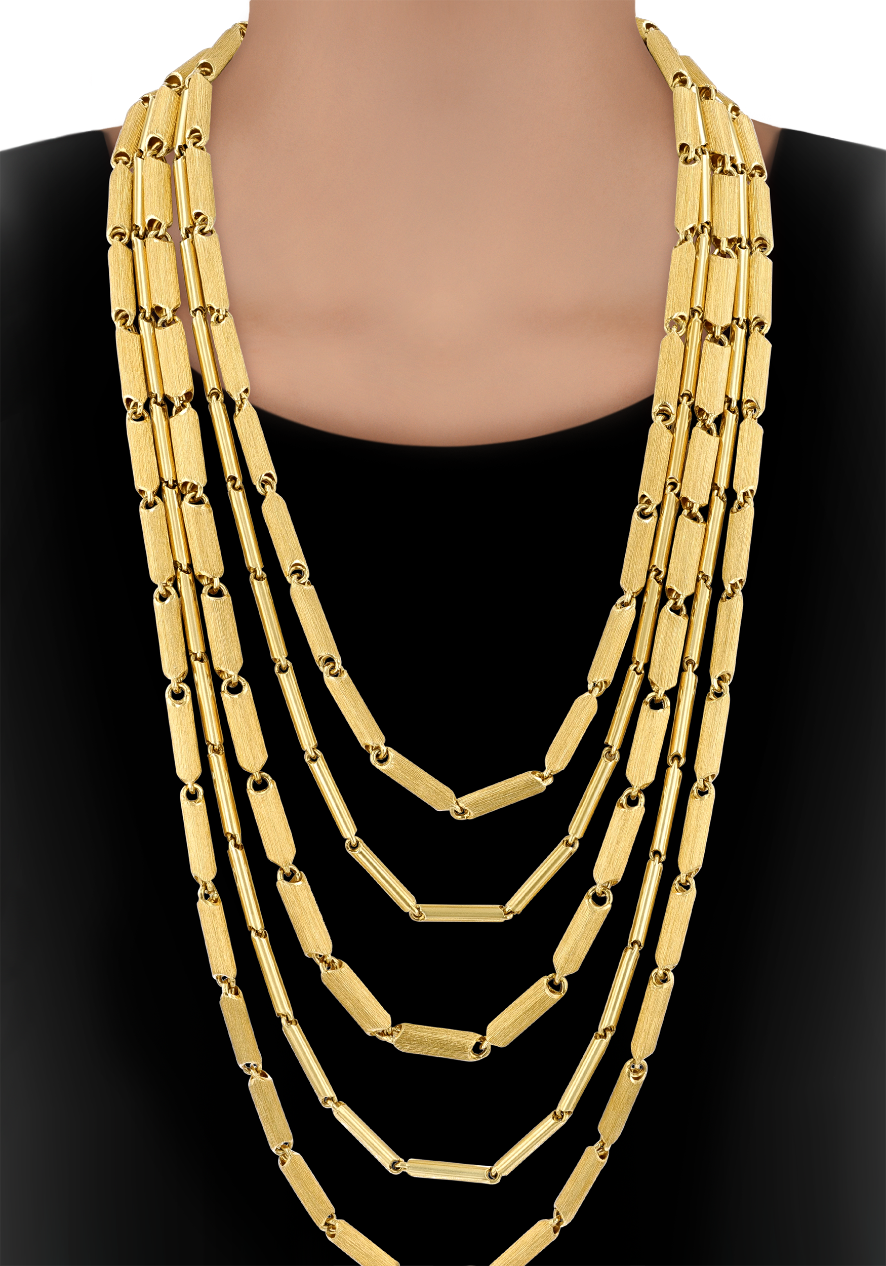 Henry Dunay Gold Multi-Link Necklace