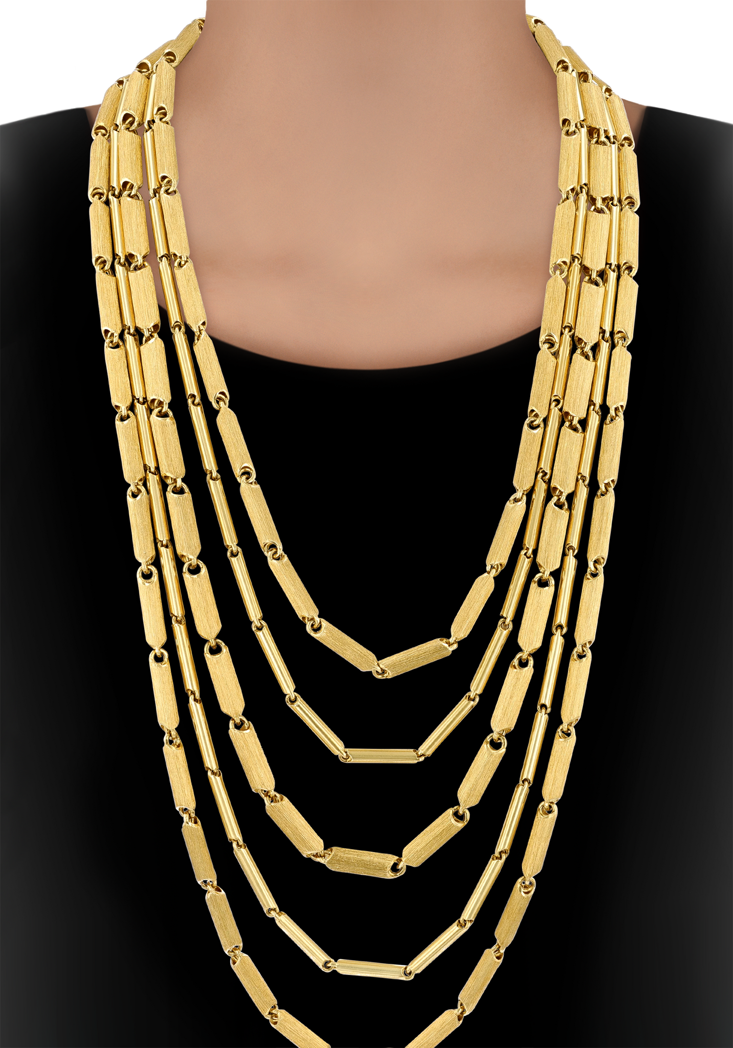 Henry Dunay Gold Multi-Link Necklace