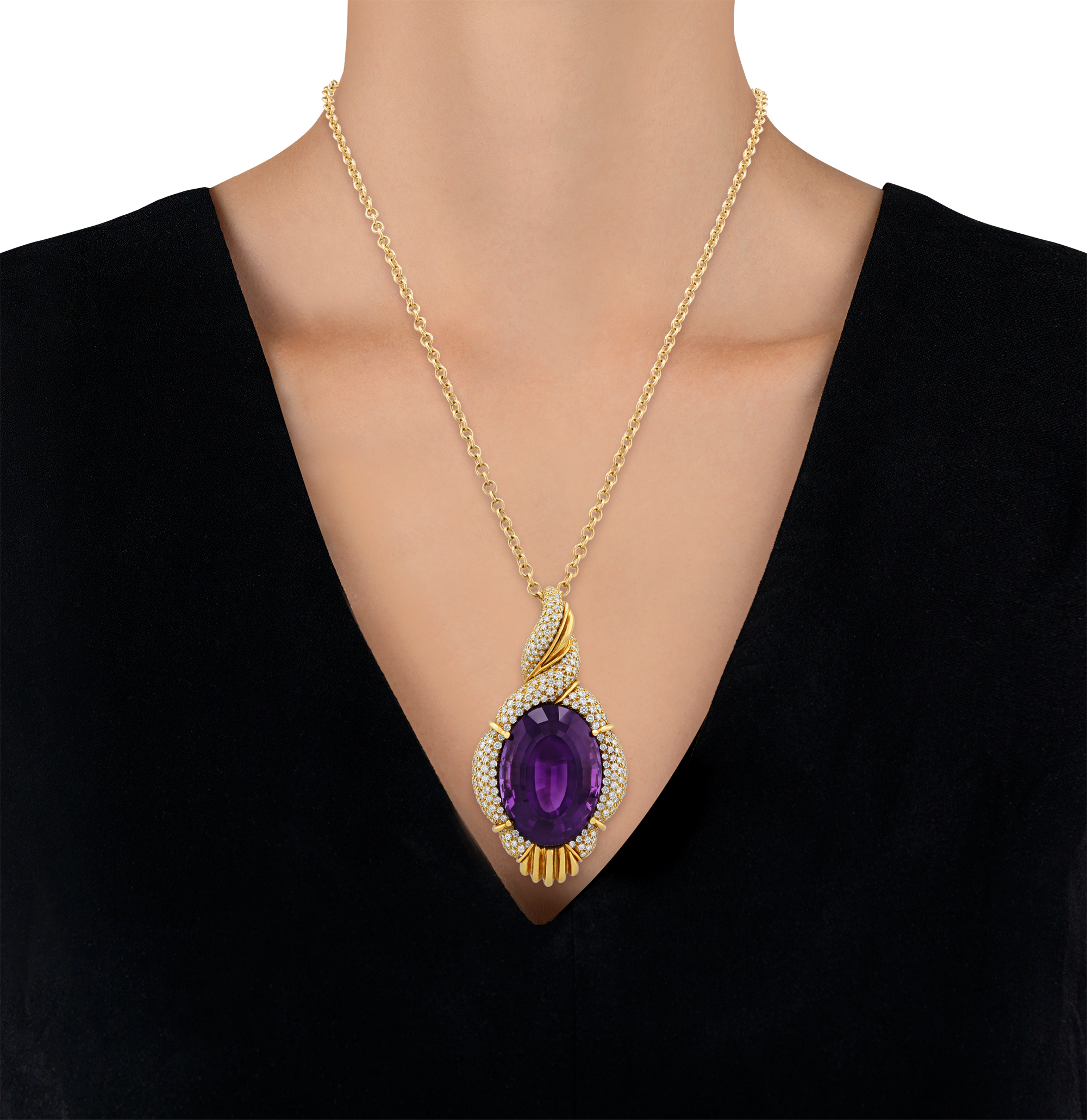 Henry Dunay Amethyst Pendant, 47.50 carats