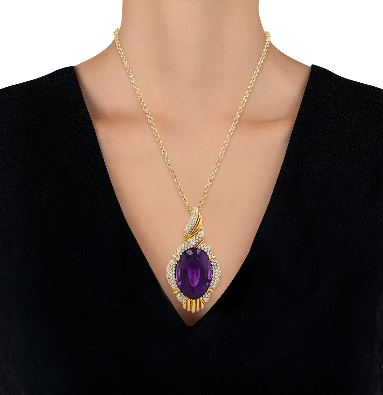 Henry Dunay Amethyst Pendant, 47.50 carats