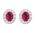Mozambique Ruby and Diamond Earrings