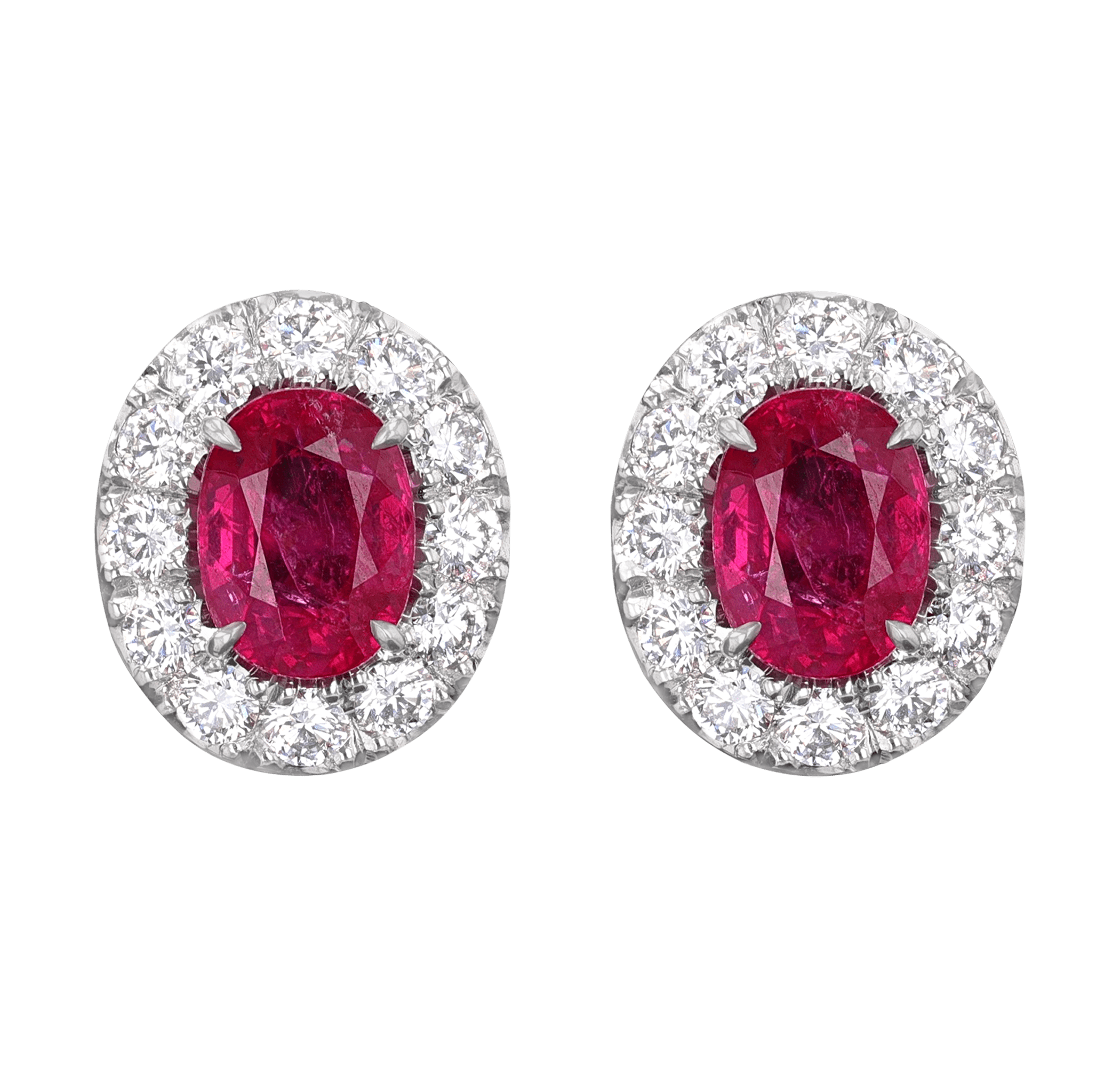 Mozambique Ruby and Diamond Earrings