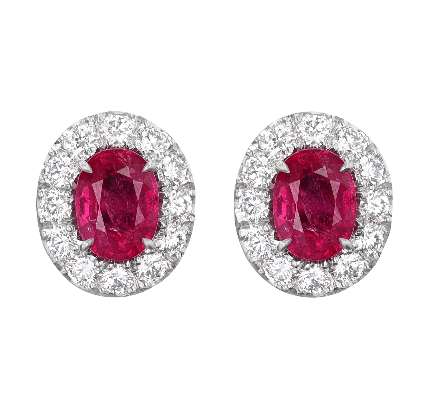 Mozambique Ruby and Diamond Earrings