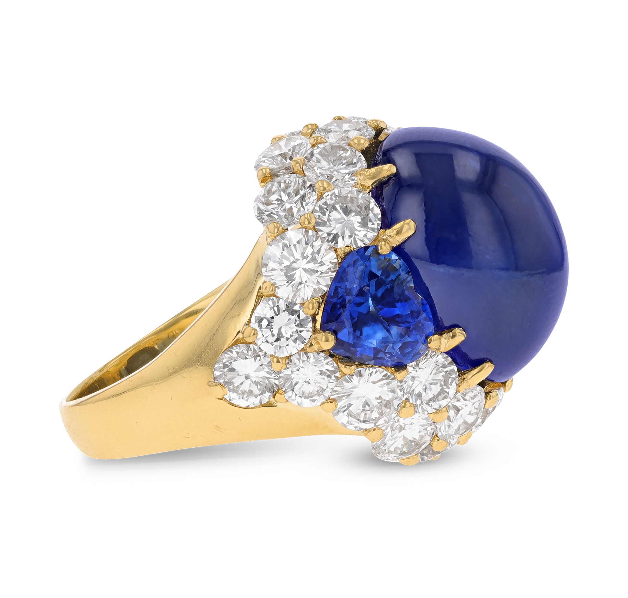 Cabochon Sapphire Ring, 23.78 carats