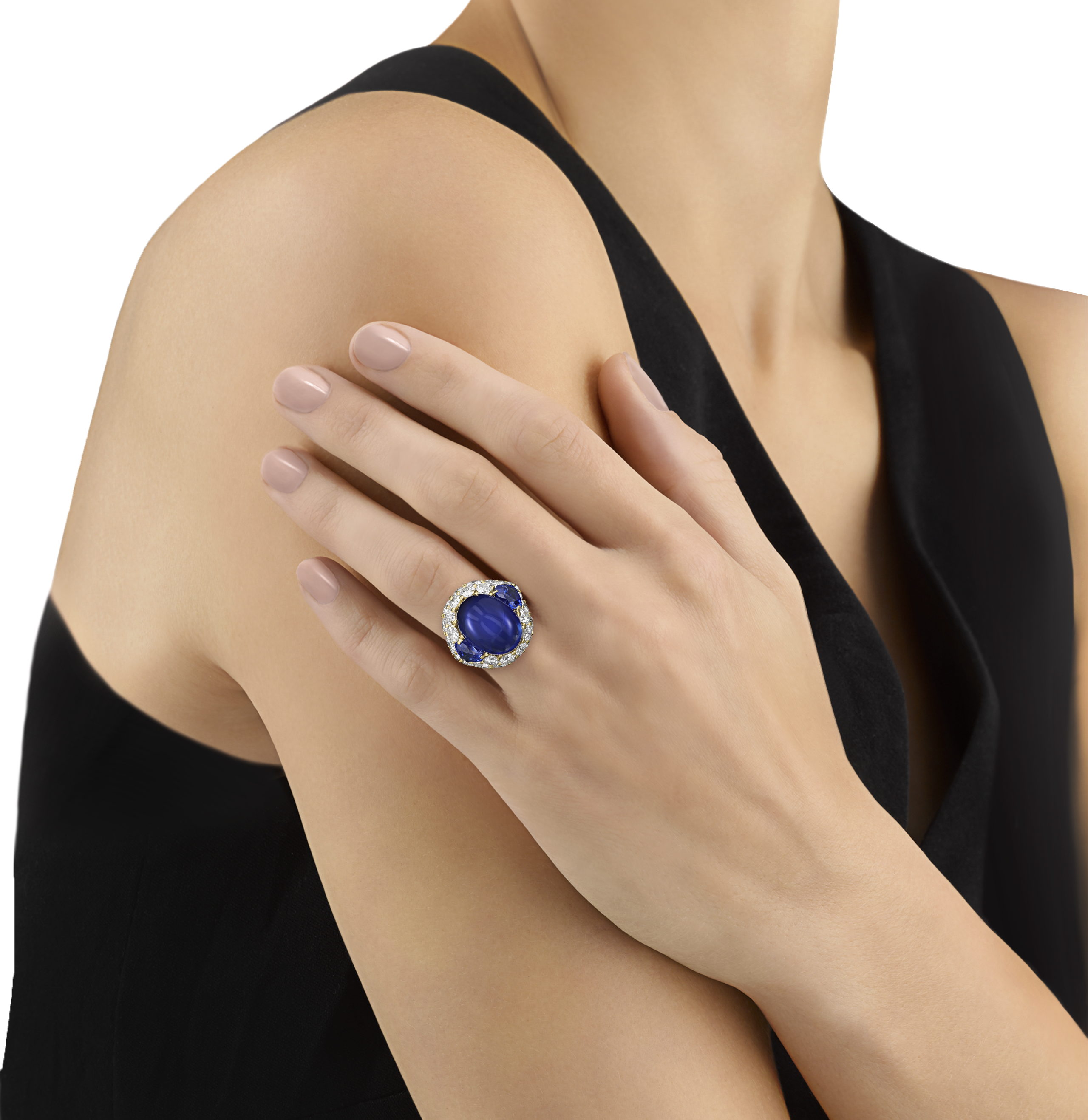 Cabochon Sapphire Ring, 23.78 carats