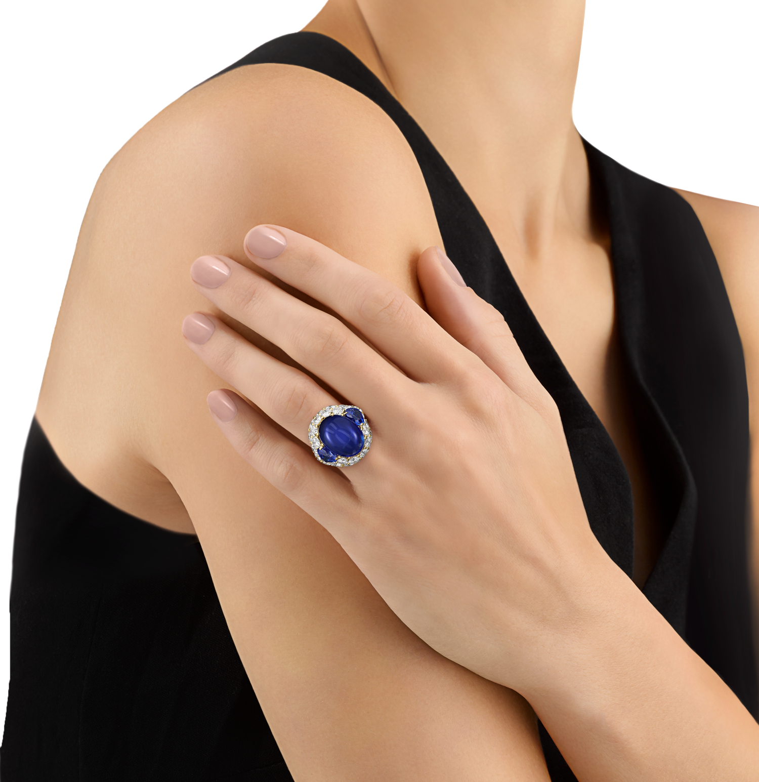 Cabochon Sapphire Ring, 23.78 carats