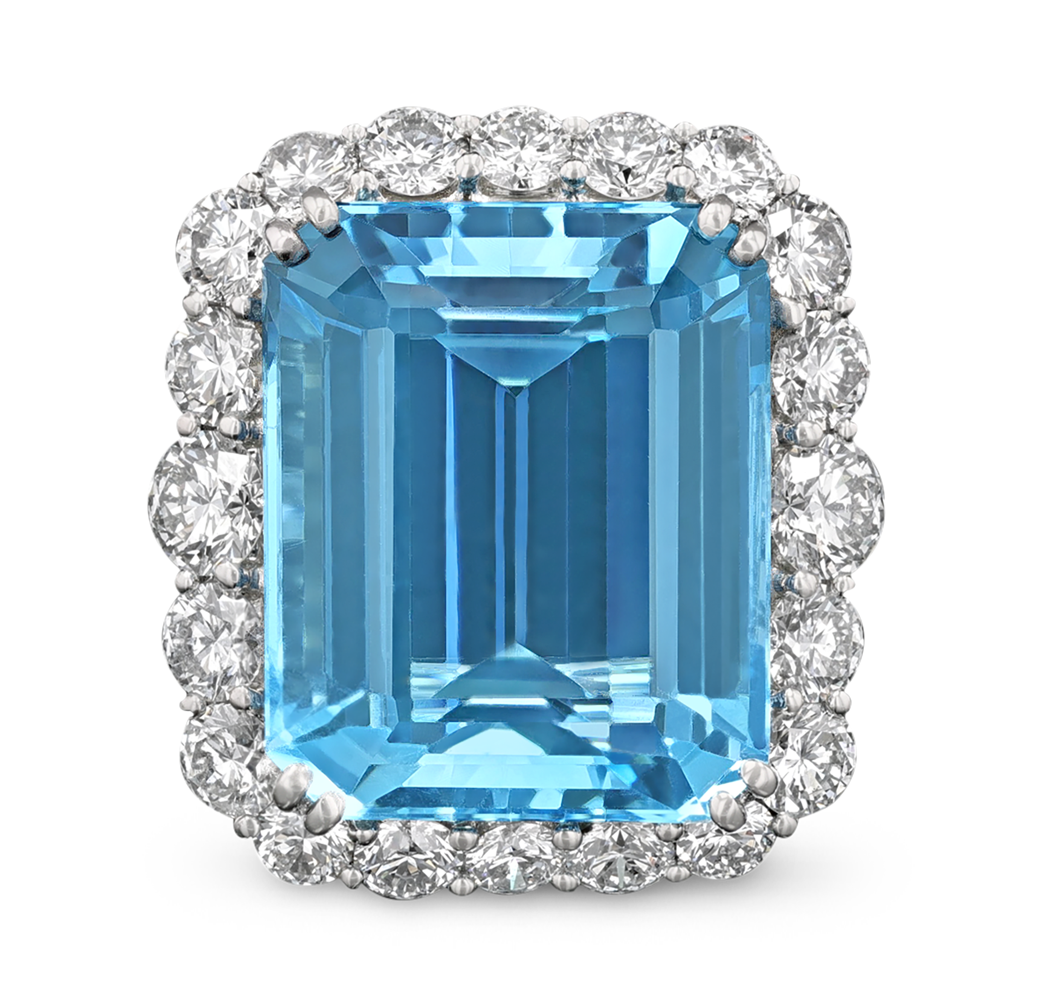 Aquamarine and Diamond Ring, 20.45 Carats