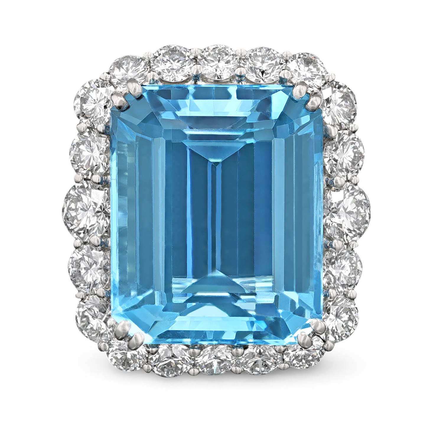 Aquamarine and Diamond Ring, 20.45 Carats