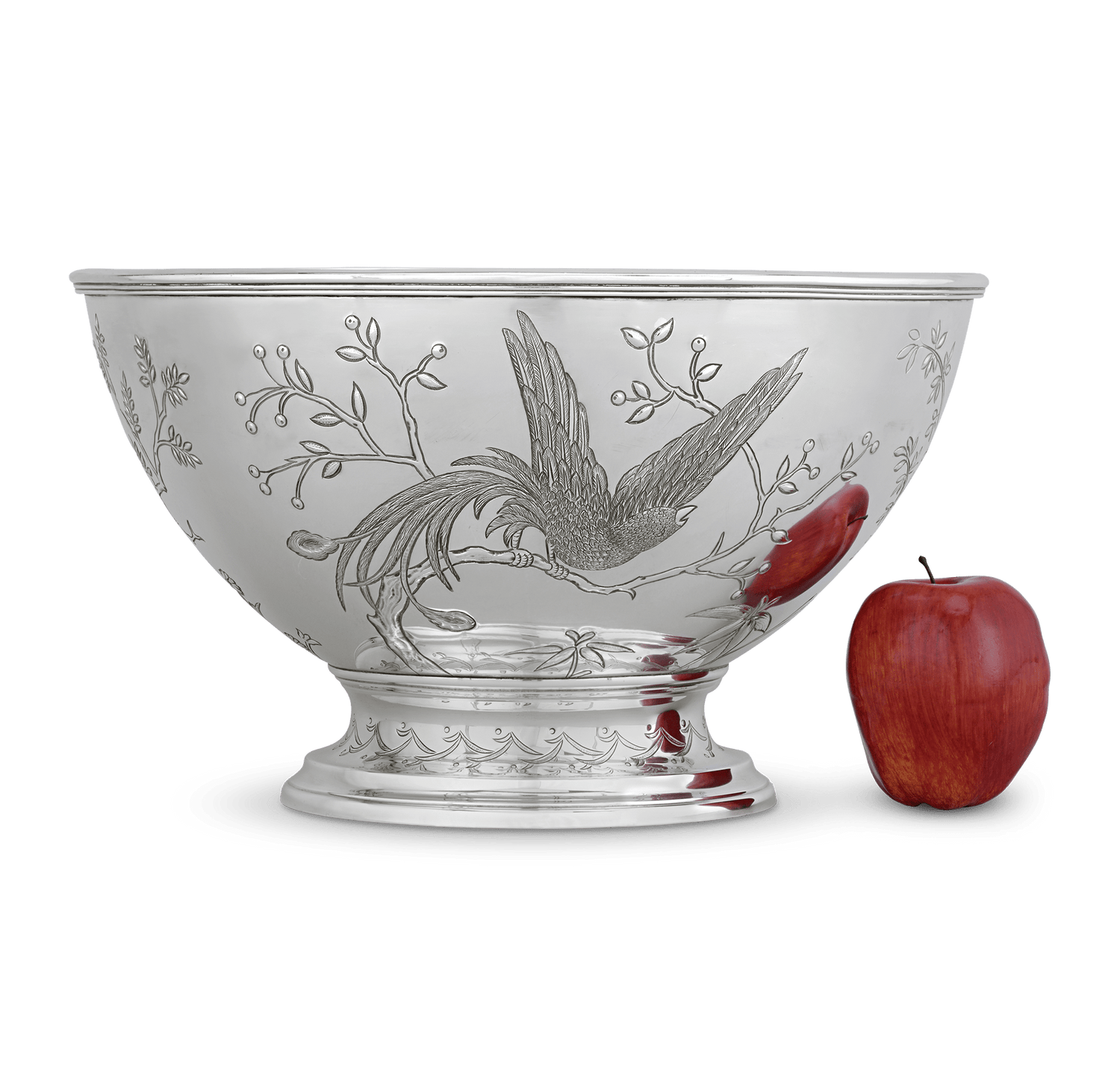 Tiffany & Co. Silver Punchbowl with Bird