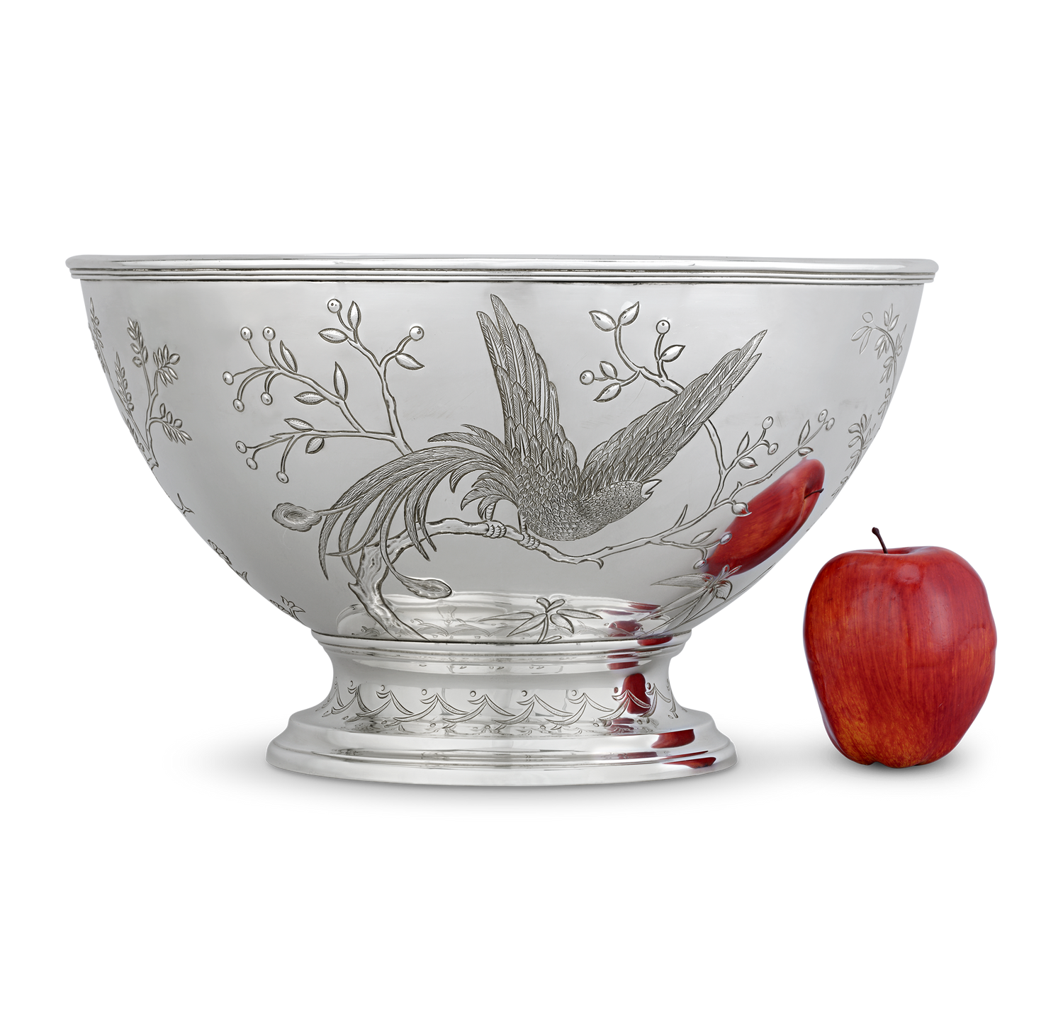 Tiffany & Co. Silver Punchbowl with Bird