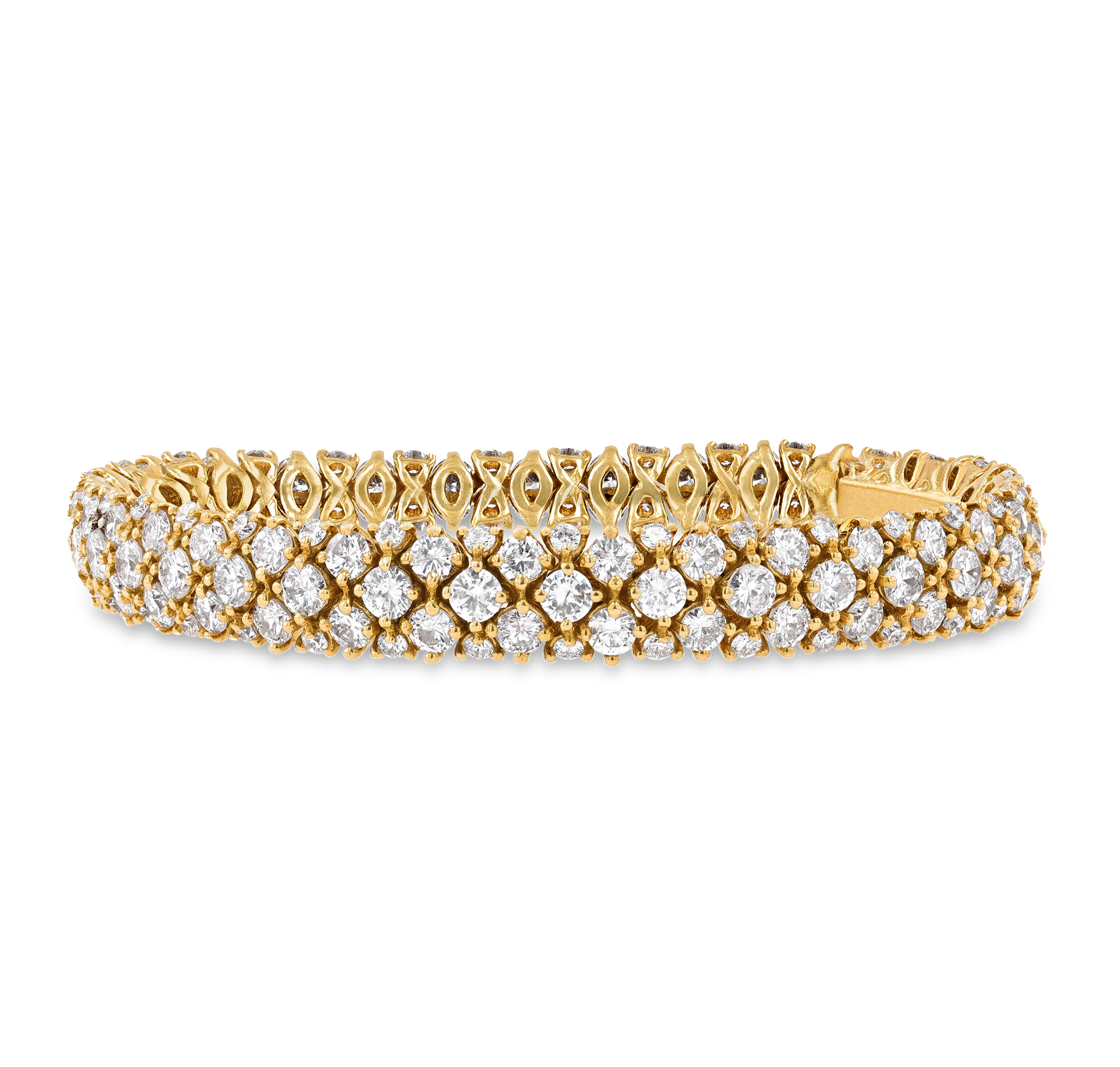 Diamond Bombe Bracelet, 14.25 Carats