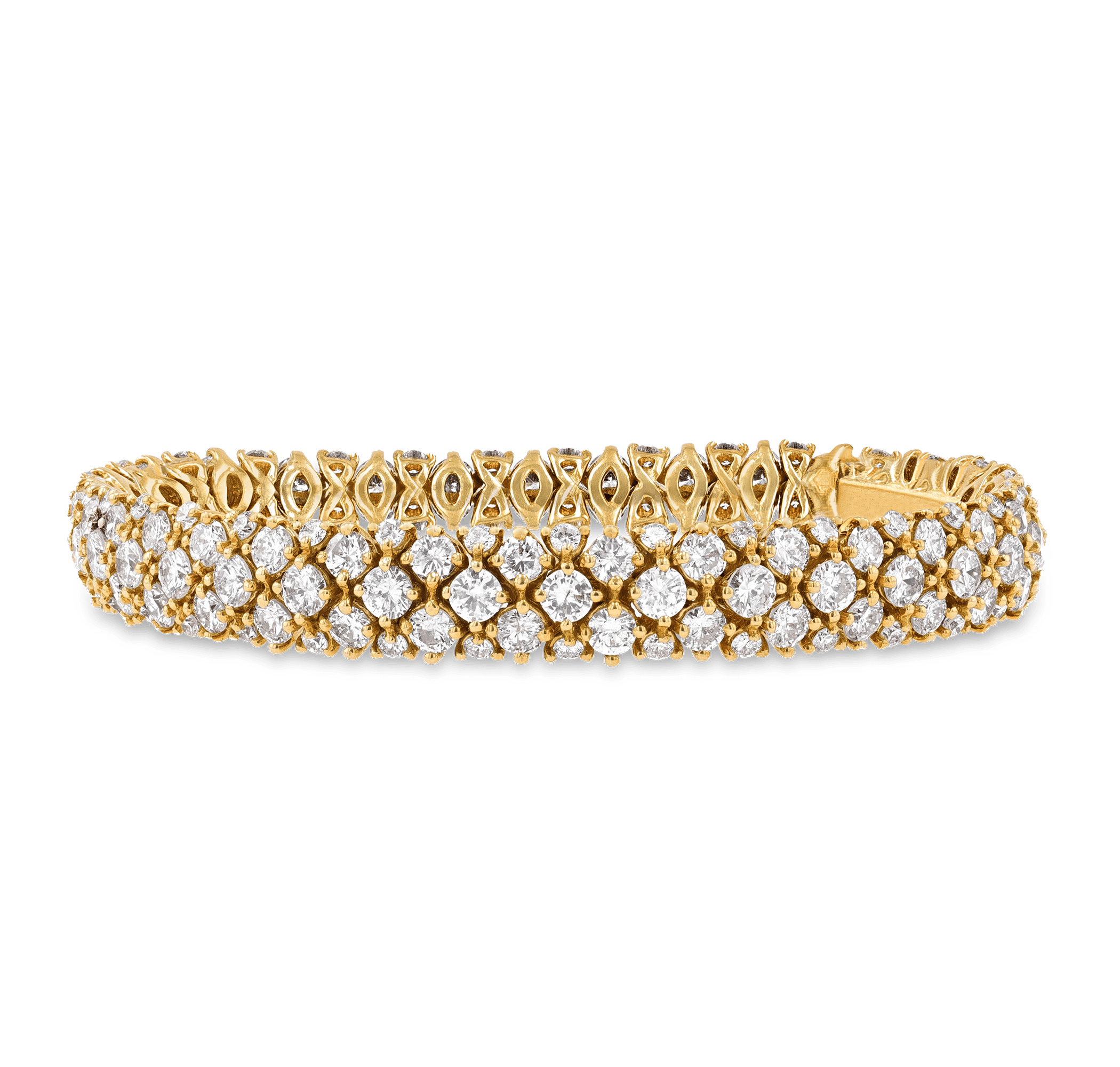 Diamond Bombe Bracelet, 14.25 Carats