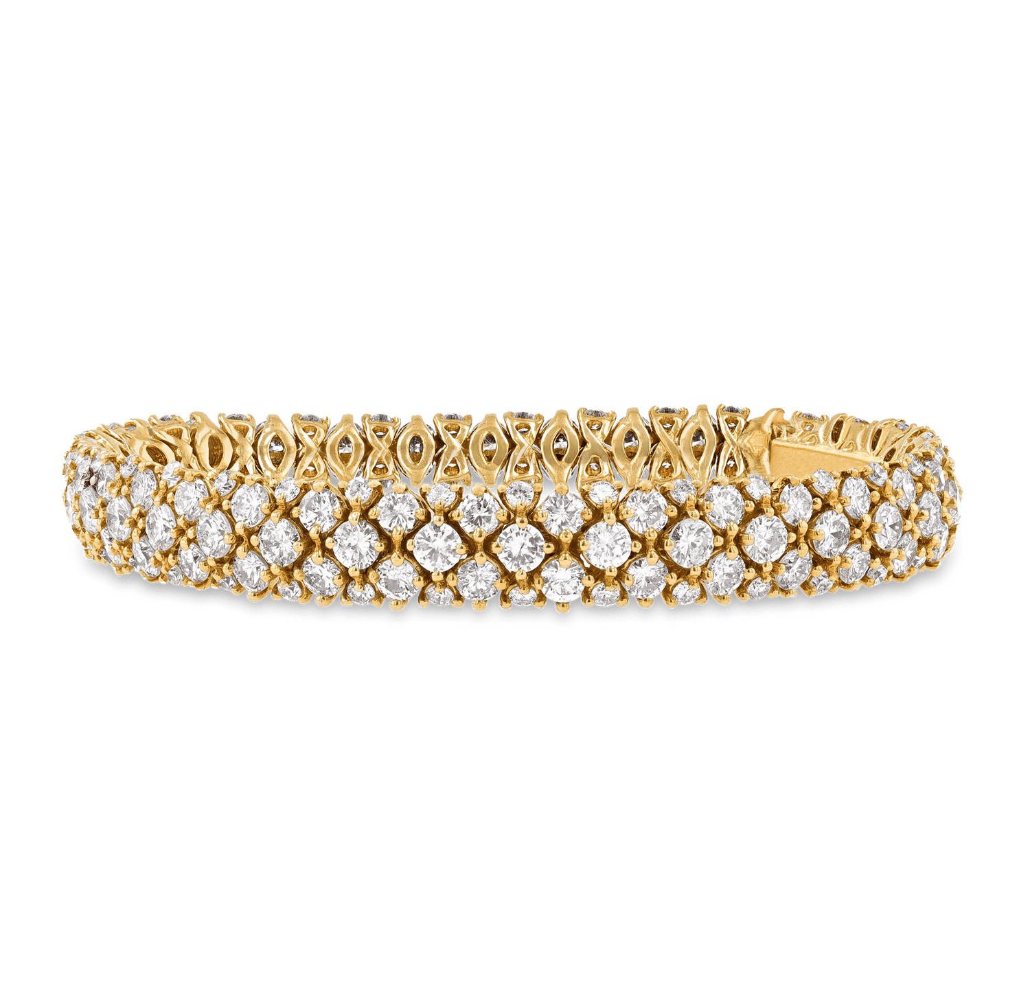 Diamond Bombe Bracelet, 14.25 Carats