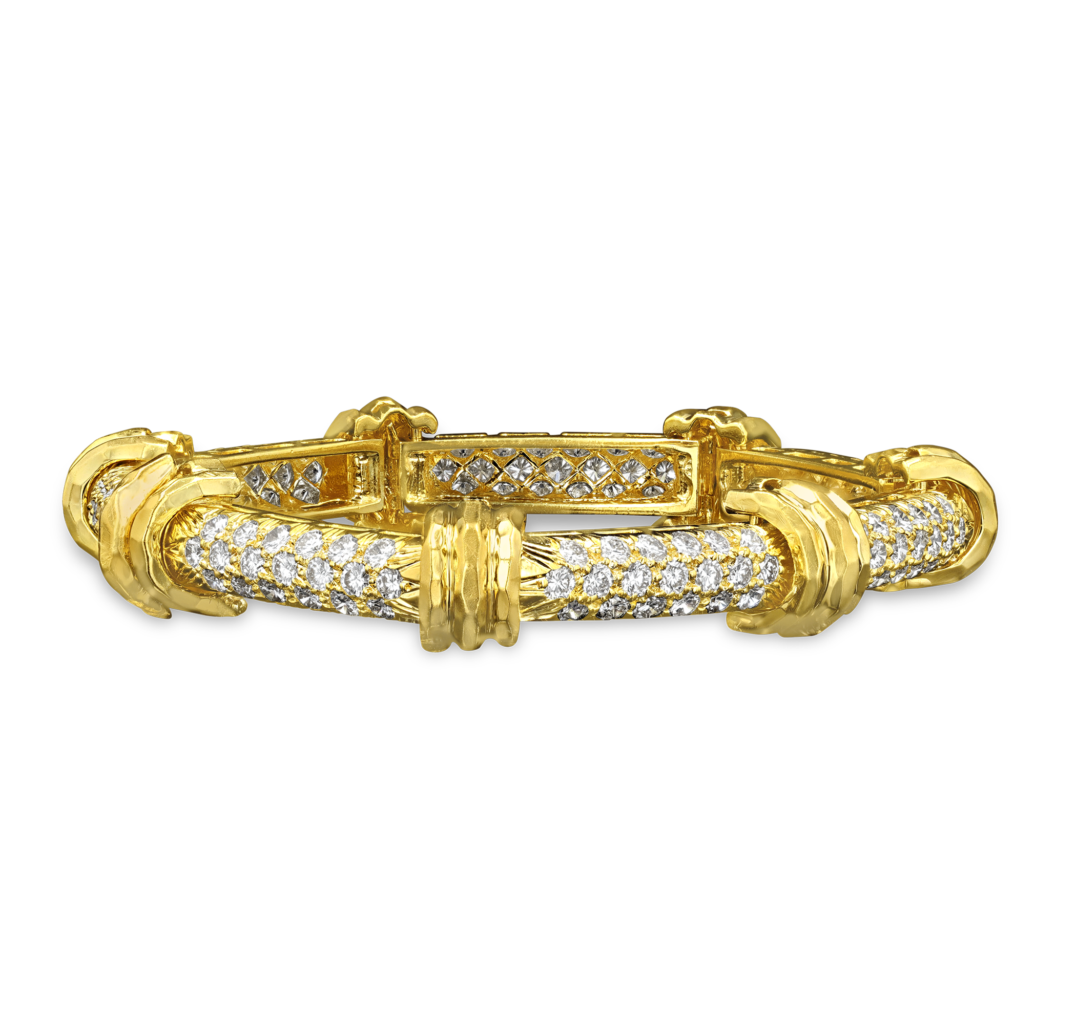 Henry Dunay Diamond and Gold Bracelet, 7.20 Carats