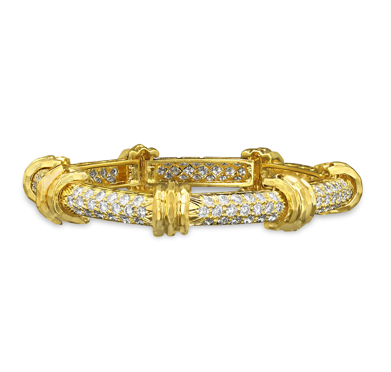 Henry Dunay Diamond and Gold Bracelet, 7.20 Carats