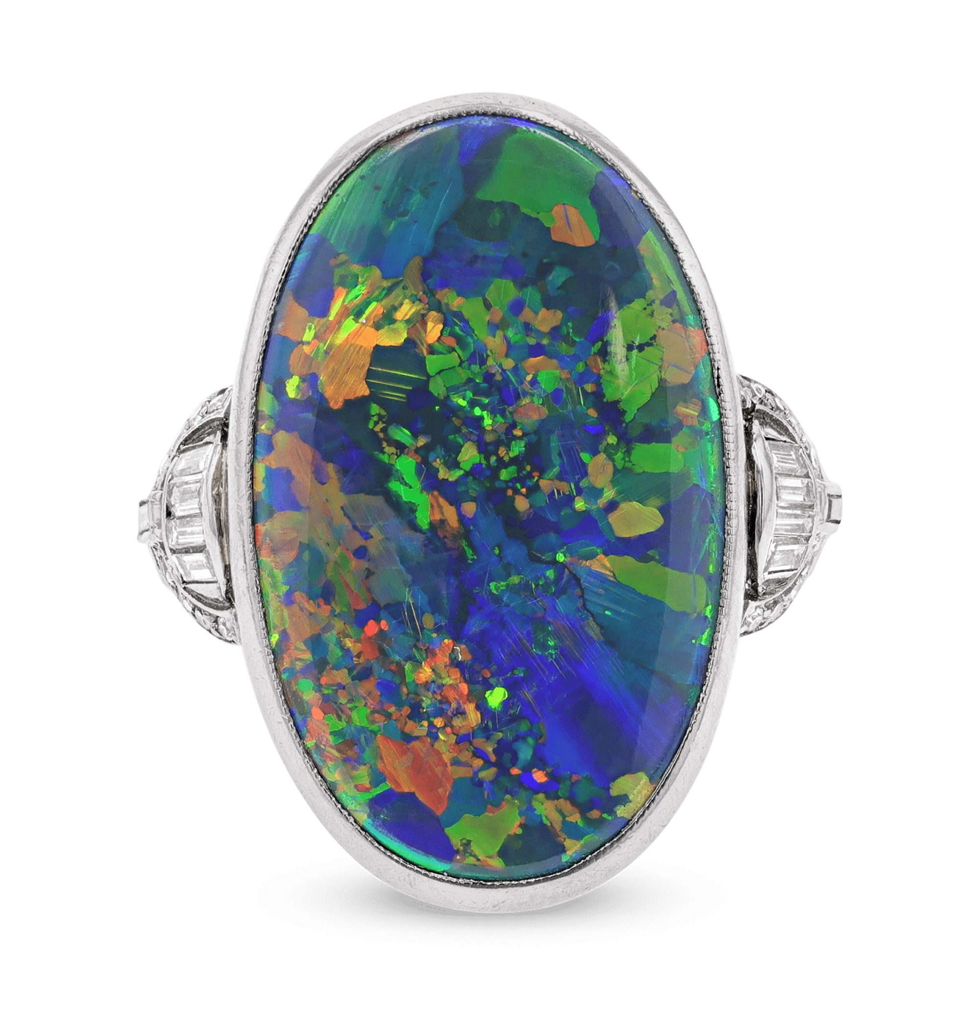 Marcus & Co. Black Opal Ring, 10 carats