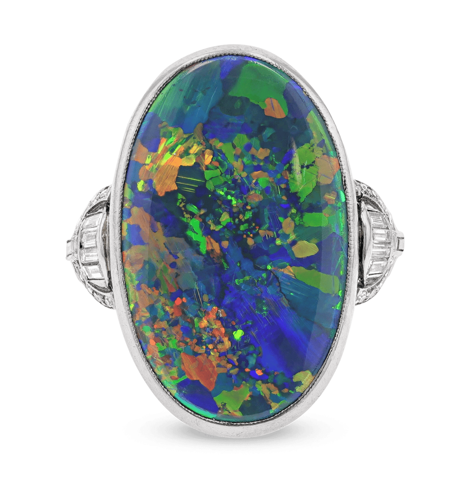 Marcus & Co. Black Opal Ring, 10 carats