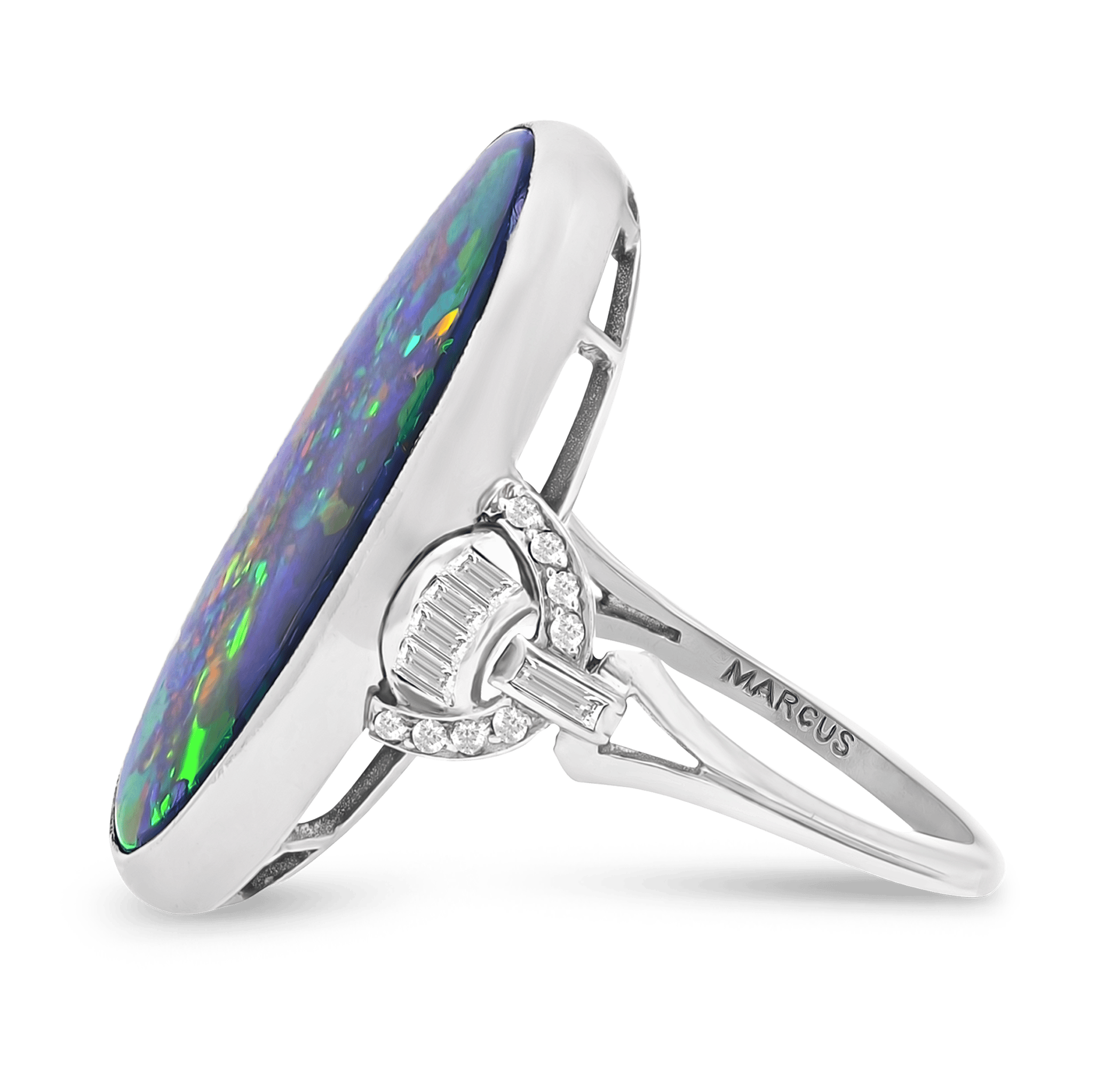 Marcus & Co. Black Opal Ring, 10.00 Carats