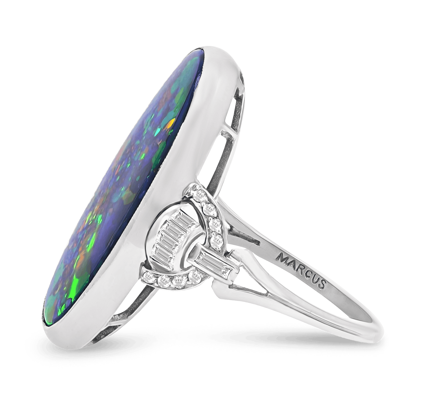 Marcus & Co. Black Opal Ring, 10.00 Carats