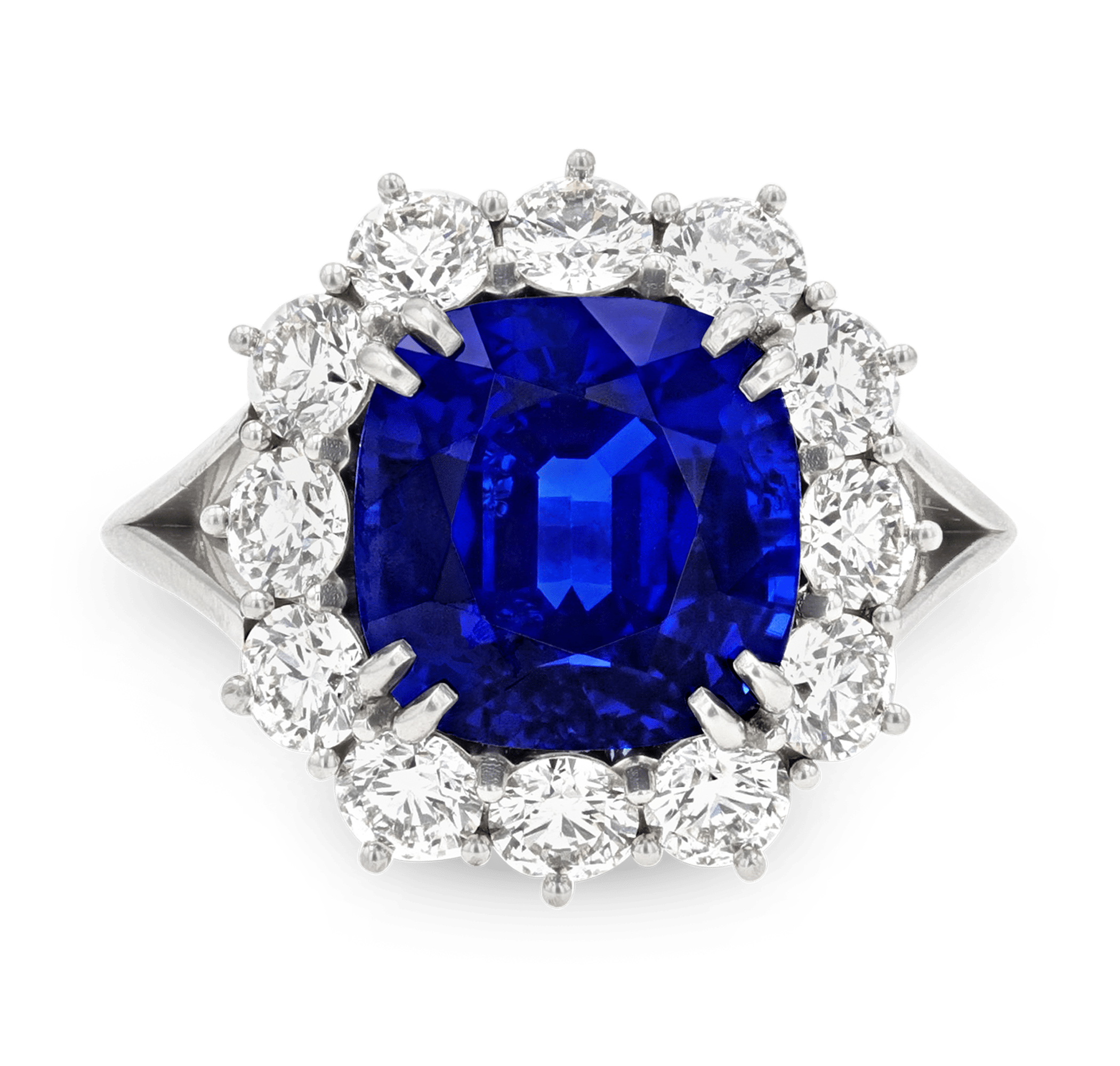 Sapphire and Diamond Ring, 6.86 Carats