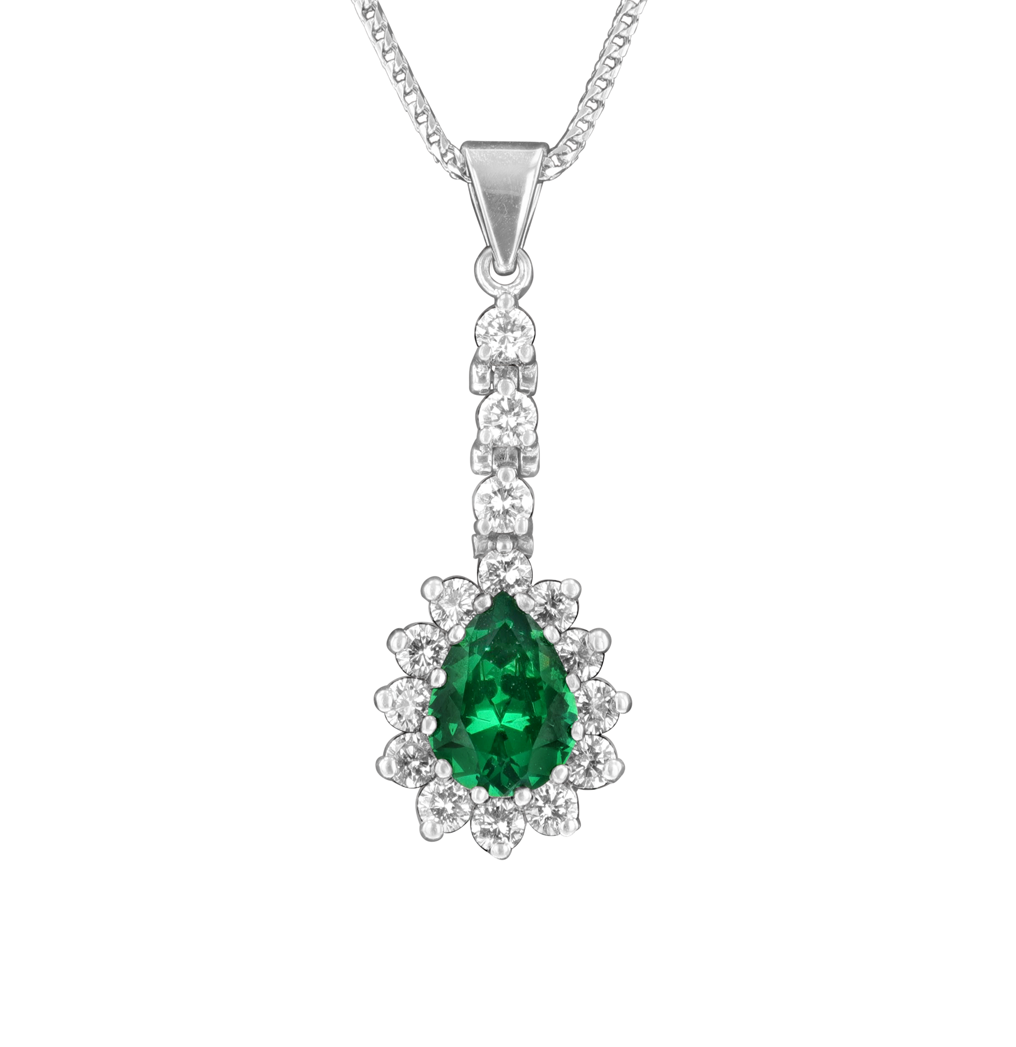 Tsavorite Garnet Necklace, 1.77 carats