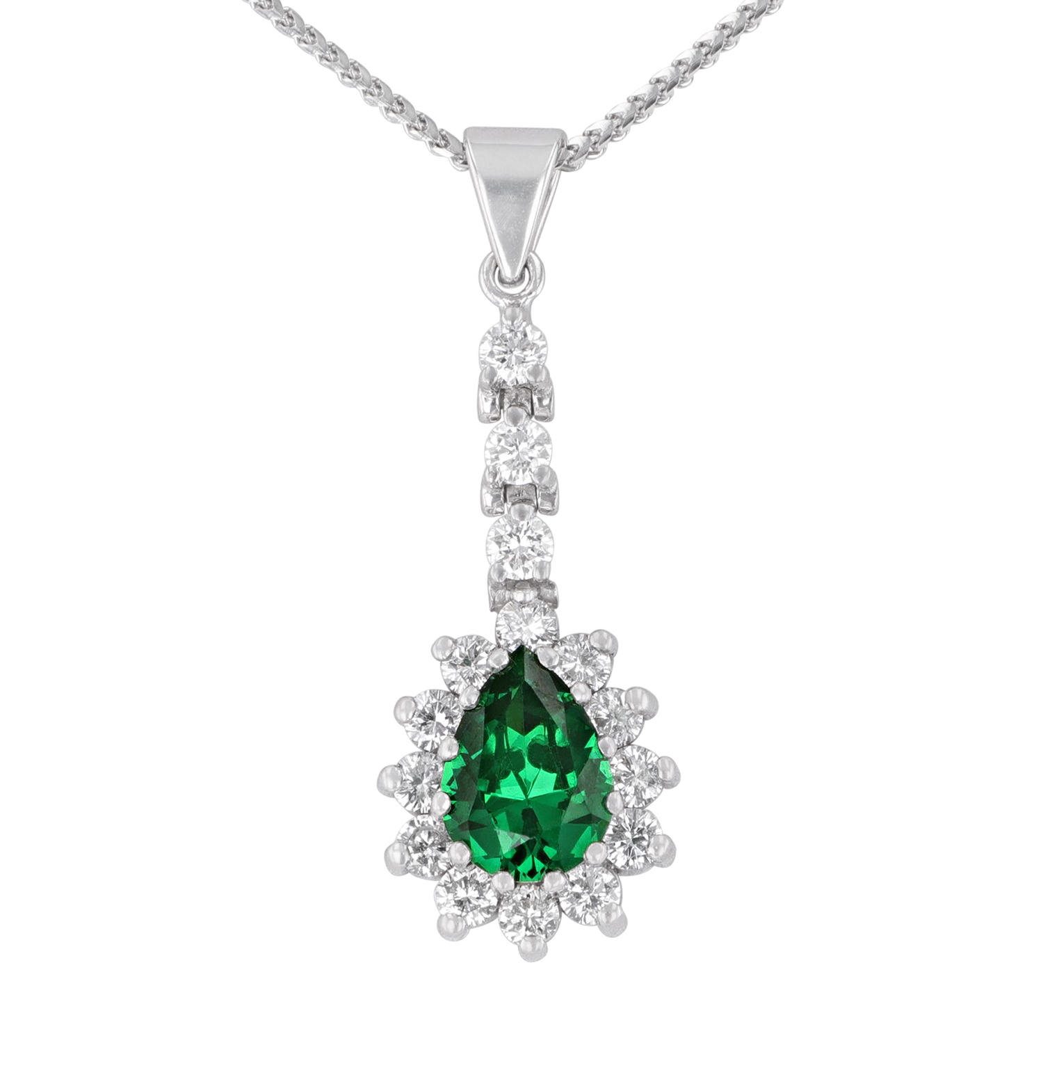 Colombian Emerald Necklace, 1.09 carats