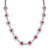 Unheated Burma Ruby and Diamond Floral Necklace