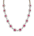 Unheated Burma Ruby and Diamond Floral Necklace