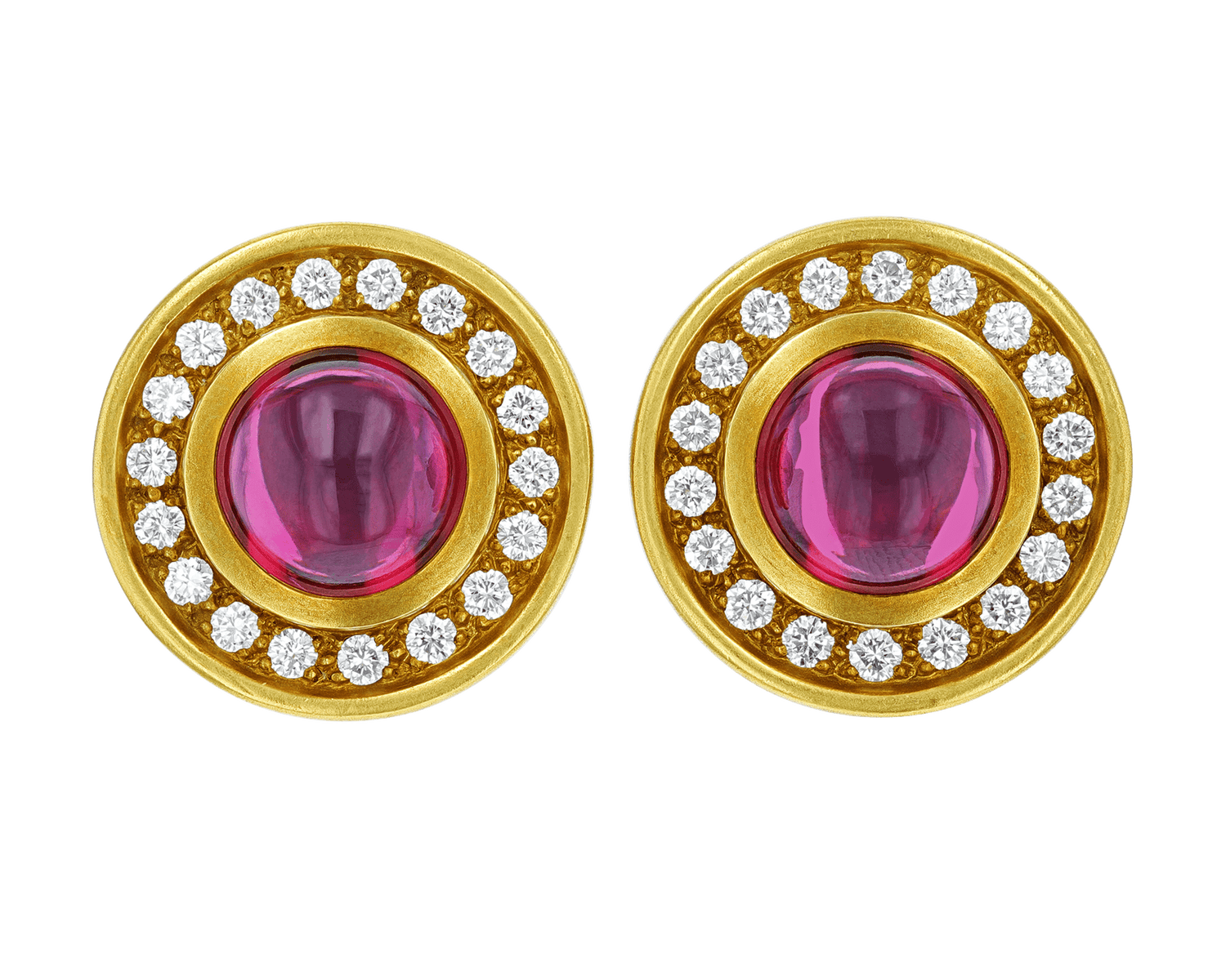 Cabochon Garnet Earrings by Kieselstein-Cord, 14.00 carats