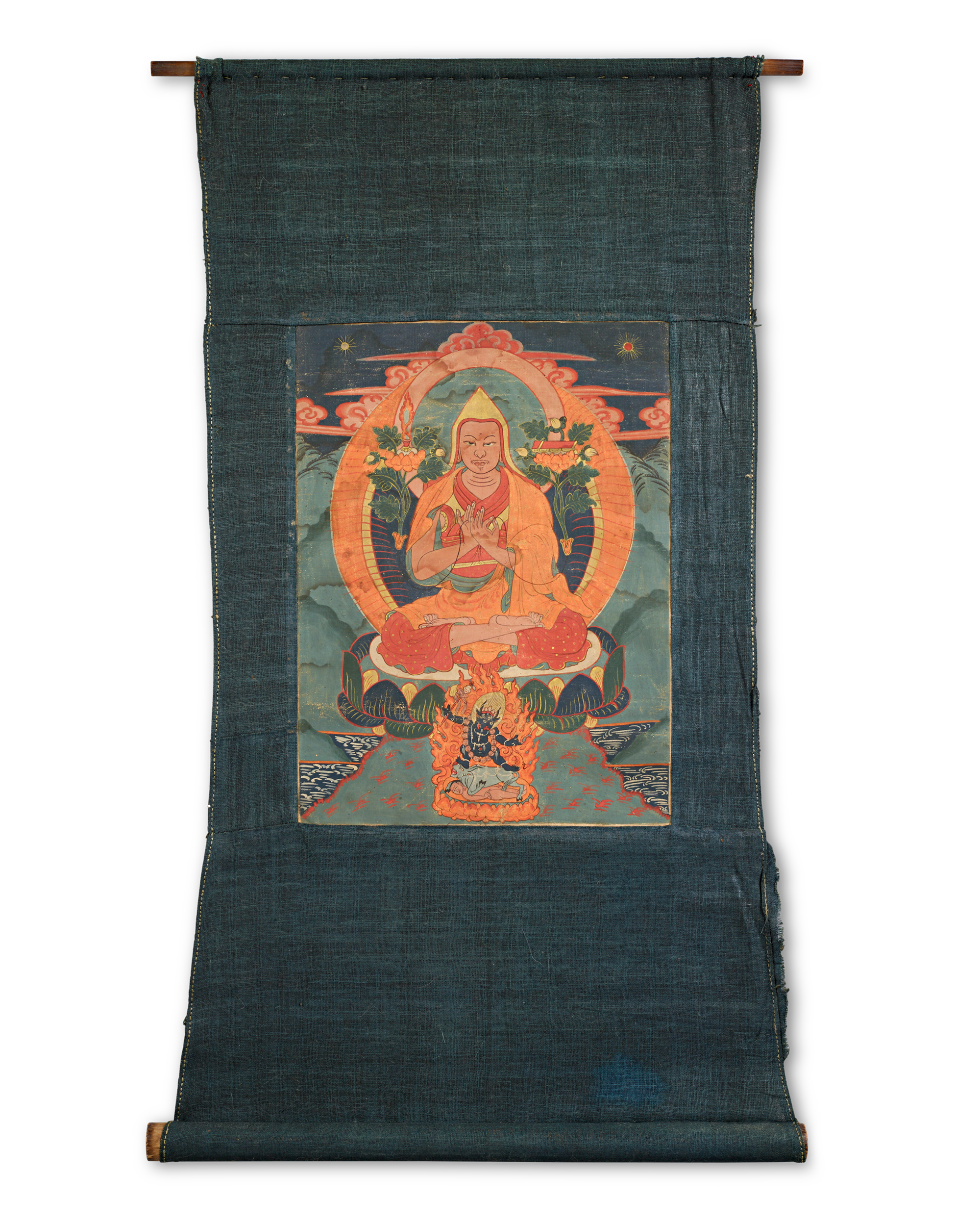 19th-Century Tibetan Thangka of Tsongkhapa