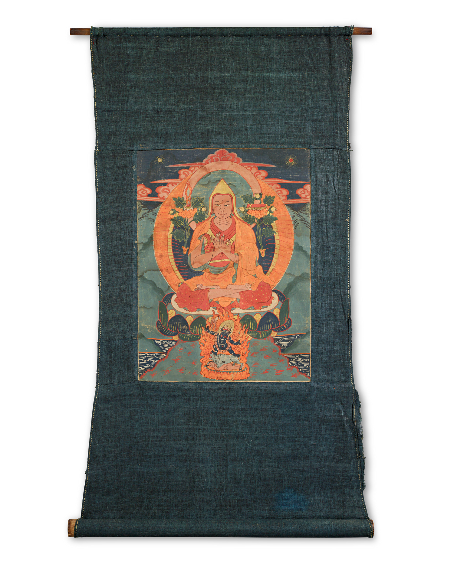 19th-Century Tibetan Thangka of Tsongkhapa