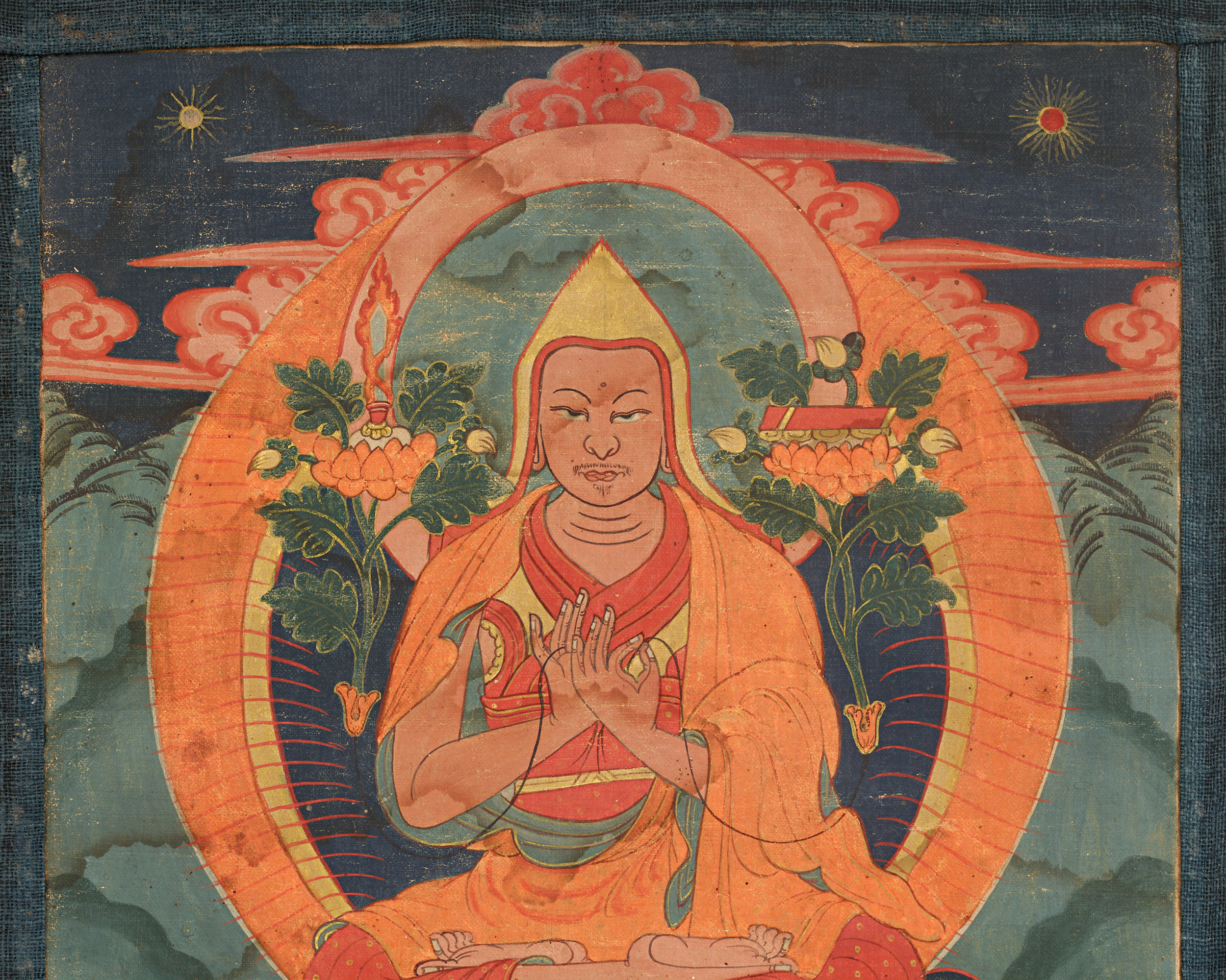 19th-Century Tibetan Thangka of Tsongkhapa