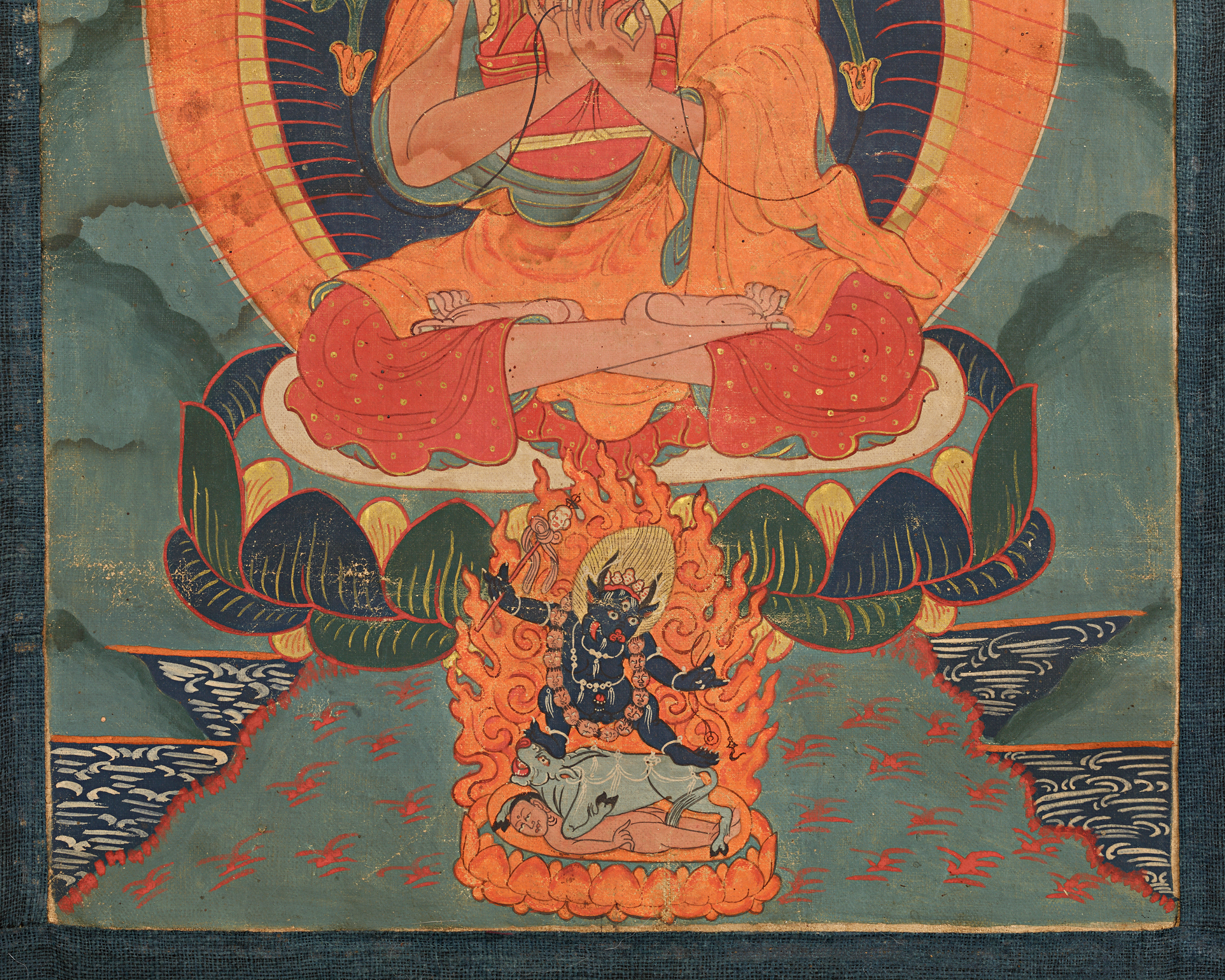 19th-Century Tibetan Thangka of Tsongkhapa