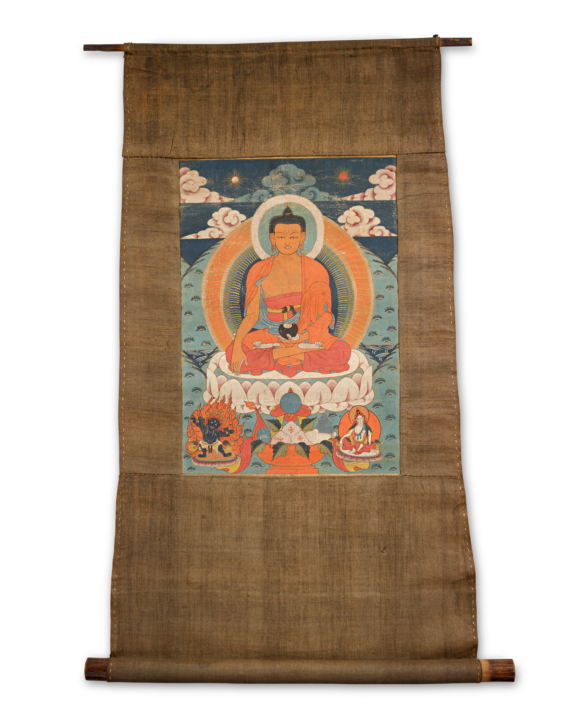 19th-Century Tibetan Thangka of Shakyamuni Buddha