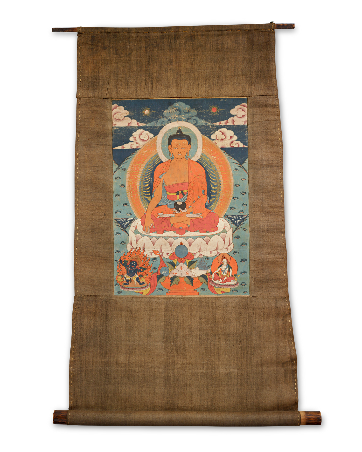 19th-Century Tibetan Thangka of Shakyamuni Buddha