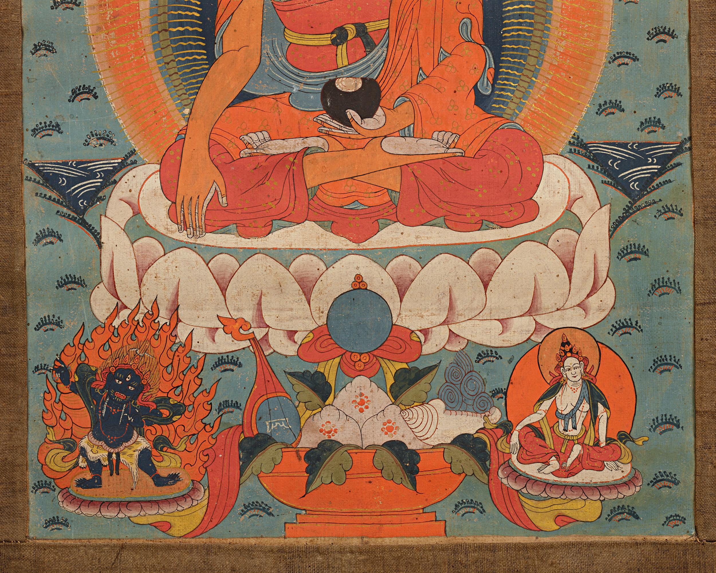 19th-Century Tibetan Thangka of Shakyamuni Buddha