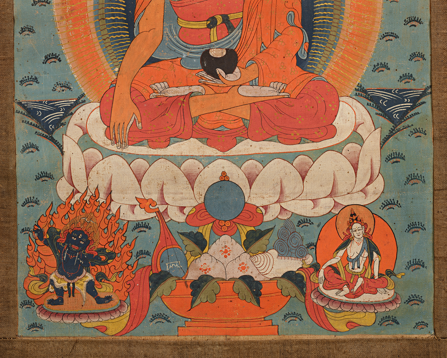 19th-Century Tibetan Thangka of Shakyamuni Buddha