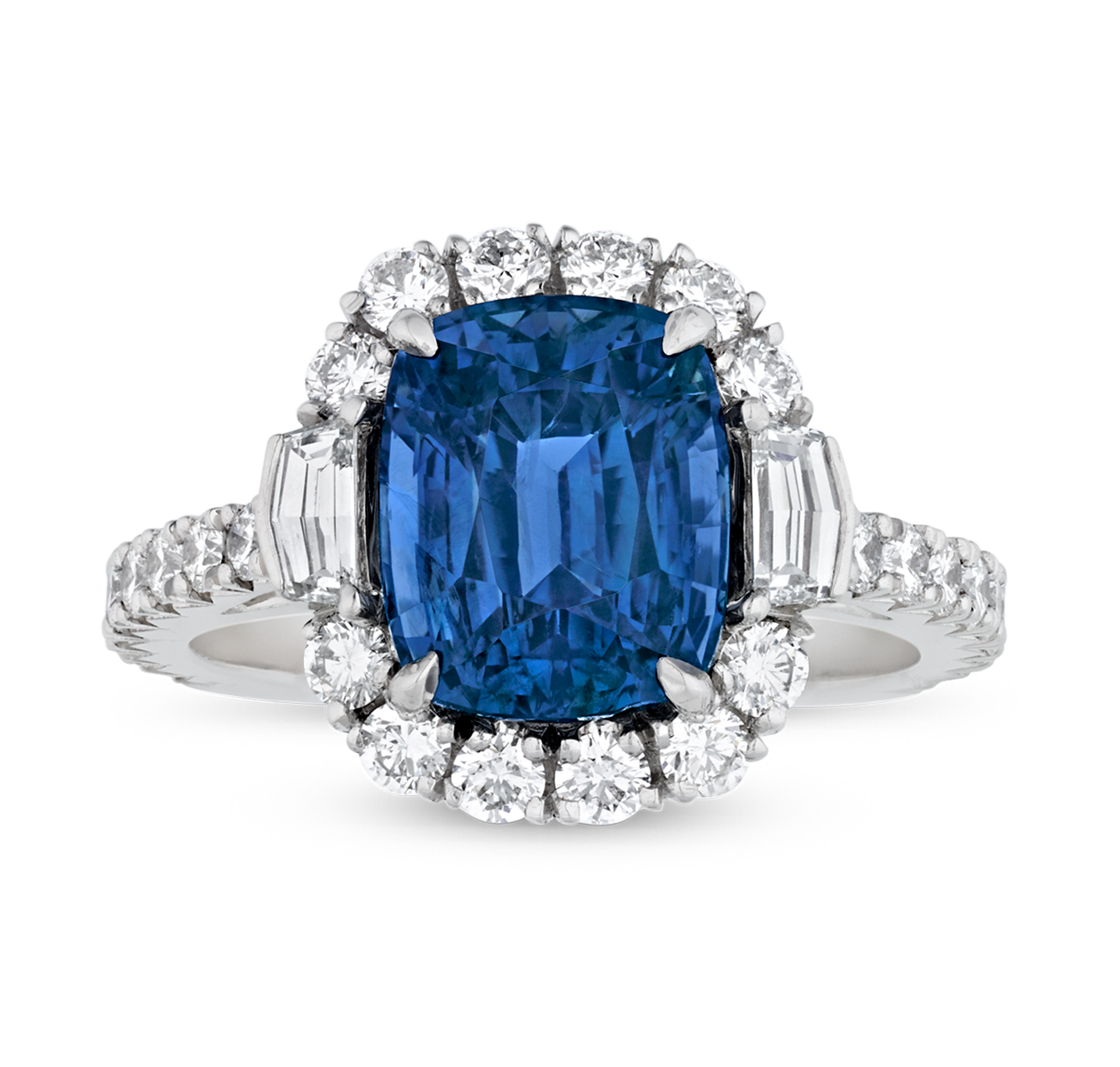 Unheated Sapphire Ring, 4.61 Carats