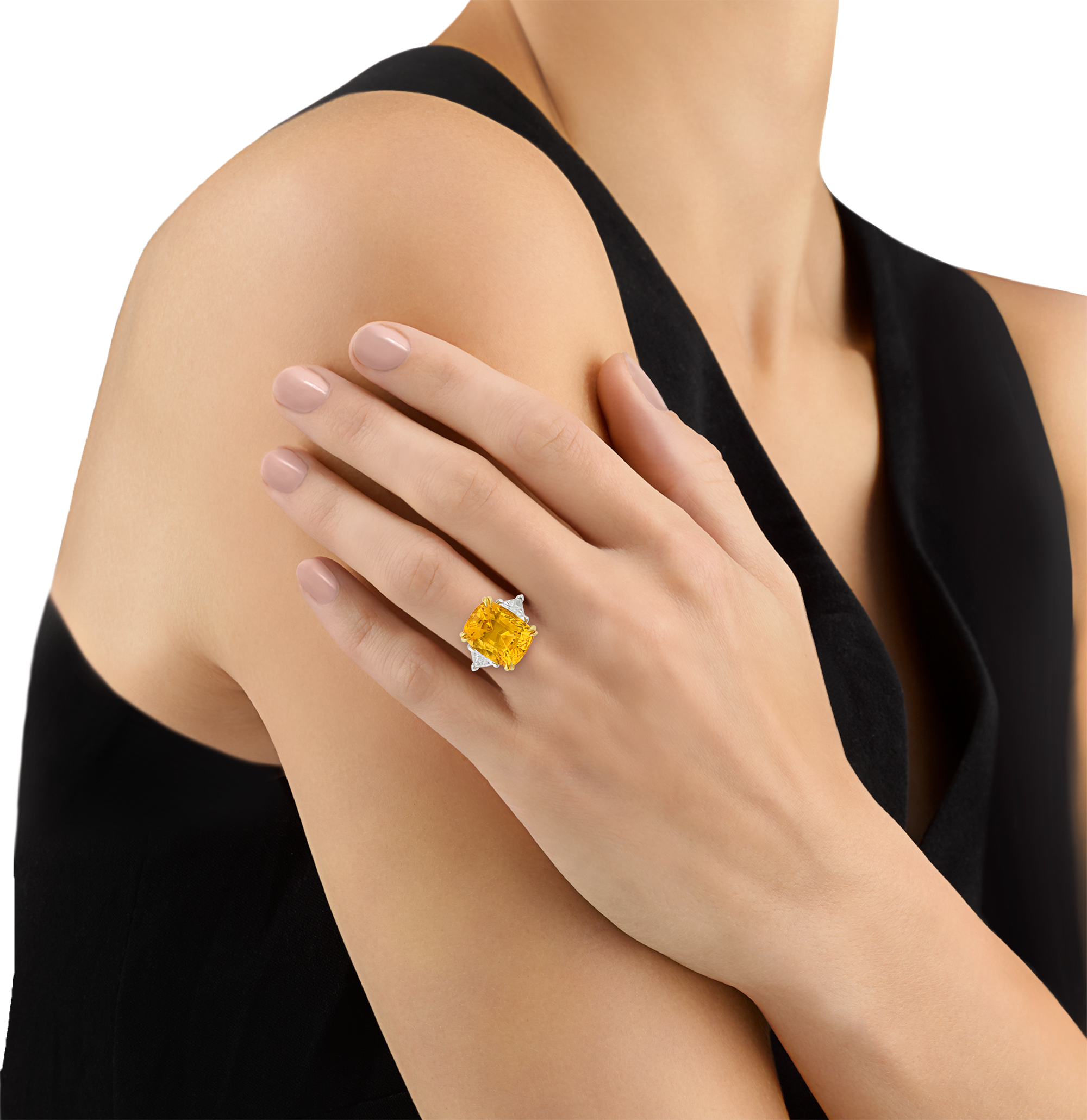 Yellow Sapphire Ring, 15.83 Carats