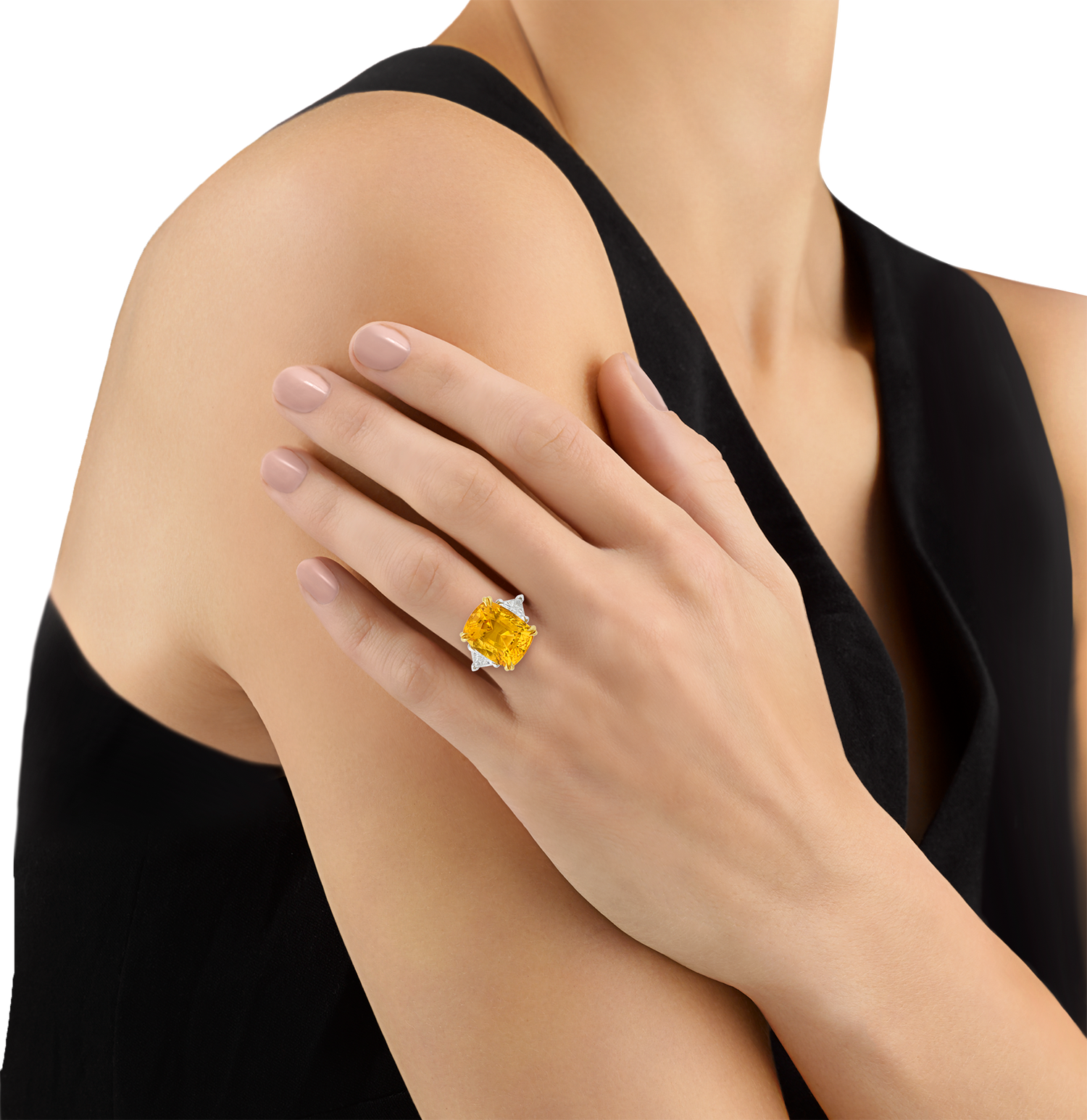 Yellow Sapphire Ring, 15.83 Carats