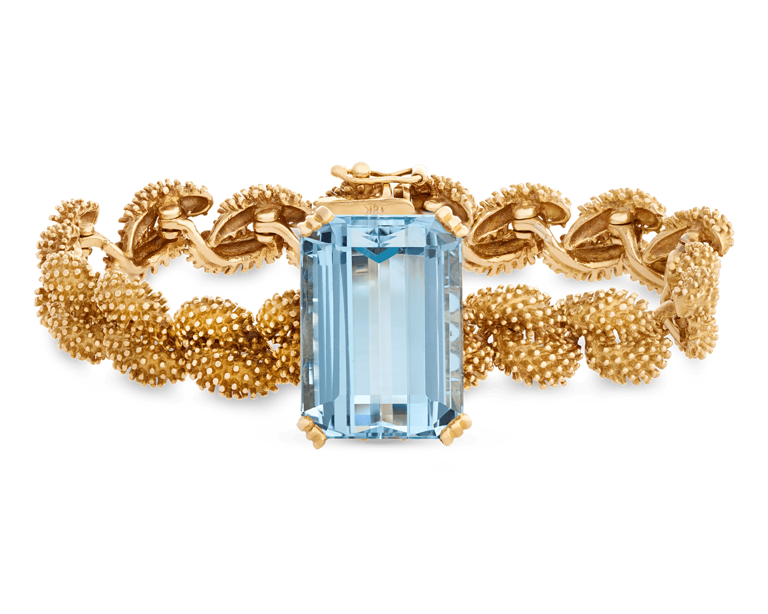 Retro Aquamarine and Gold Bracelet, 20.00 carats