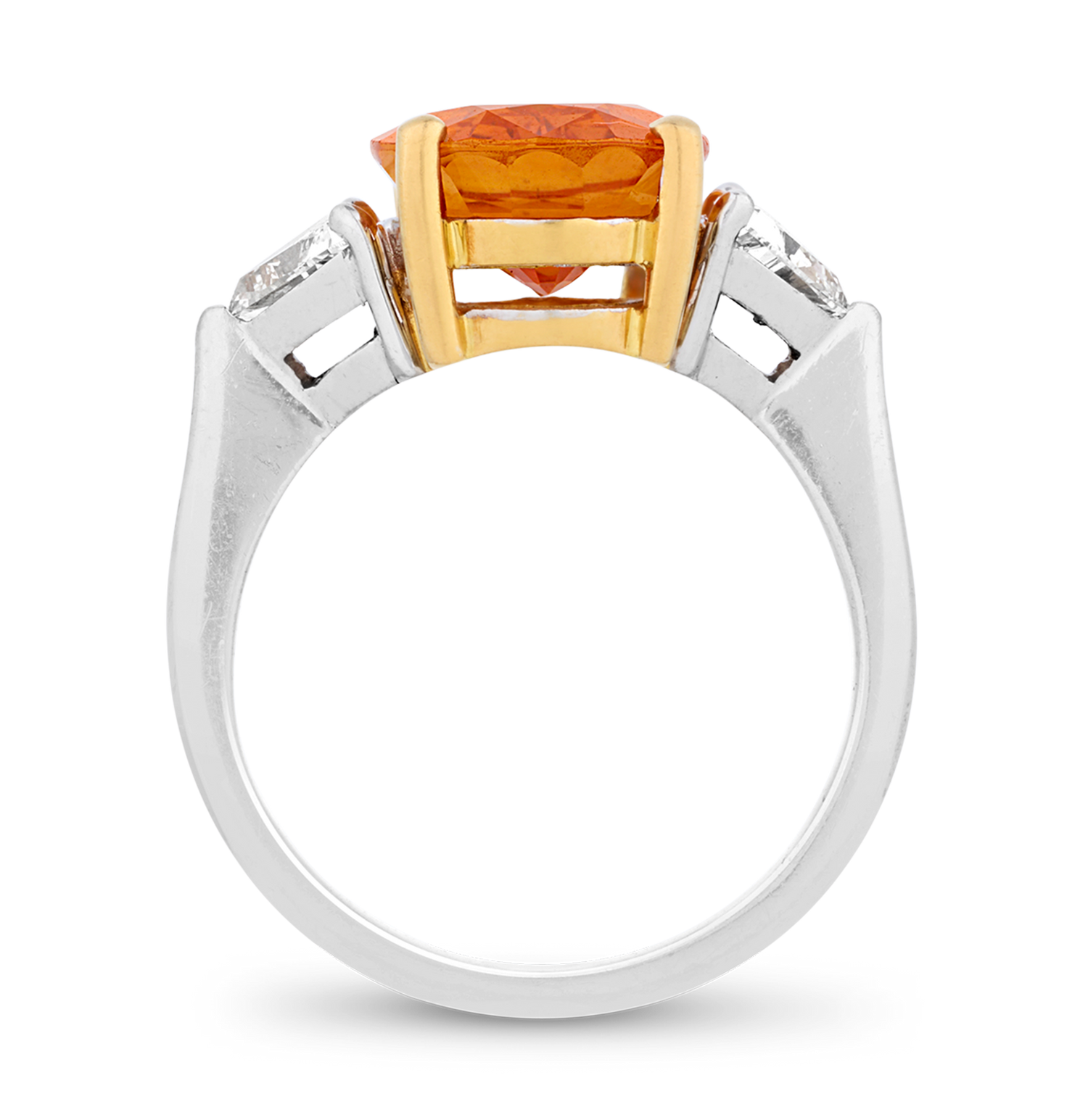 Orange Sapphire Ring, 5.42 carats