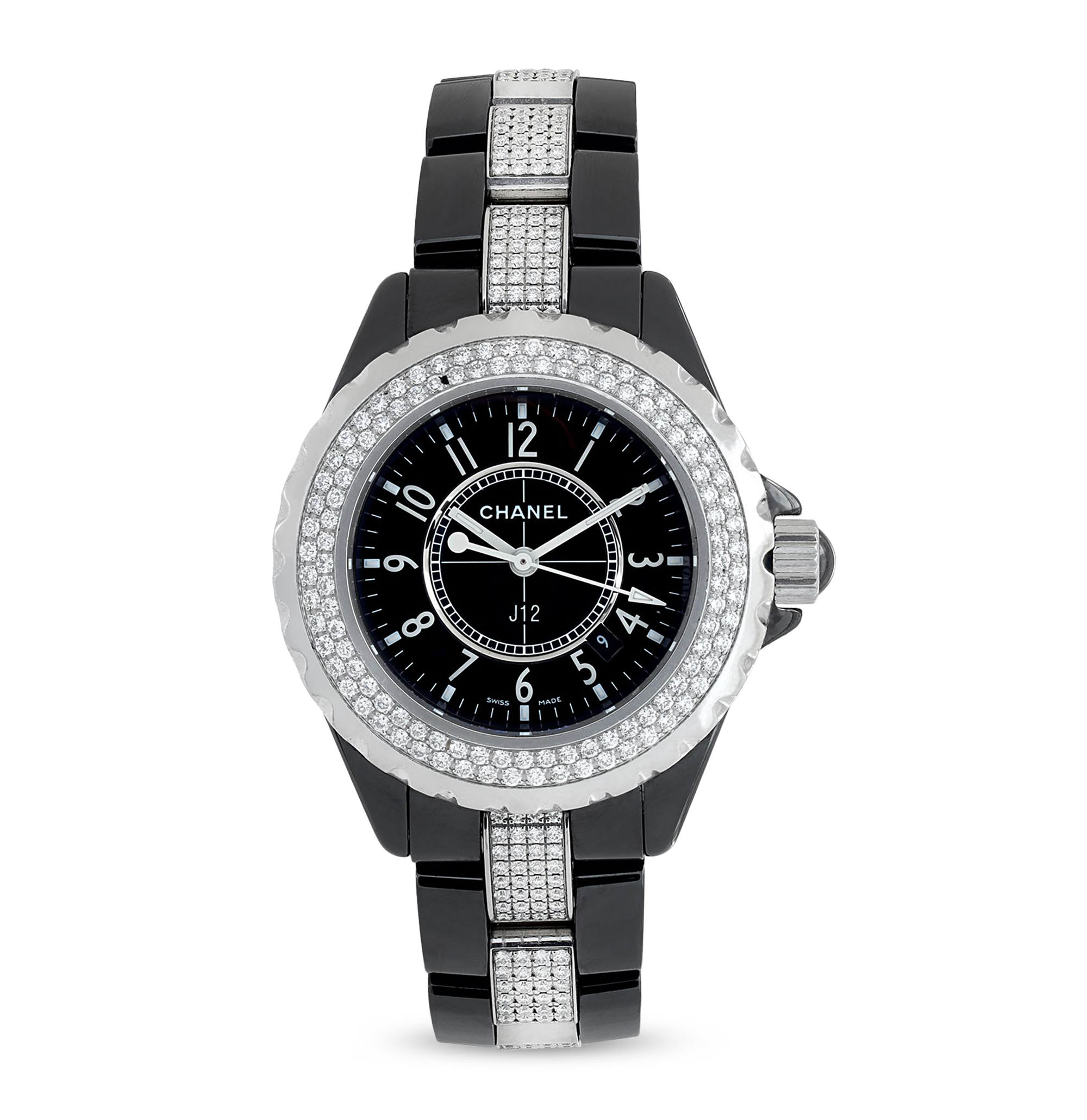 Chanel J12 Factory Diamond Black Ceramic Automatic Watch