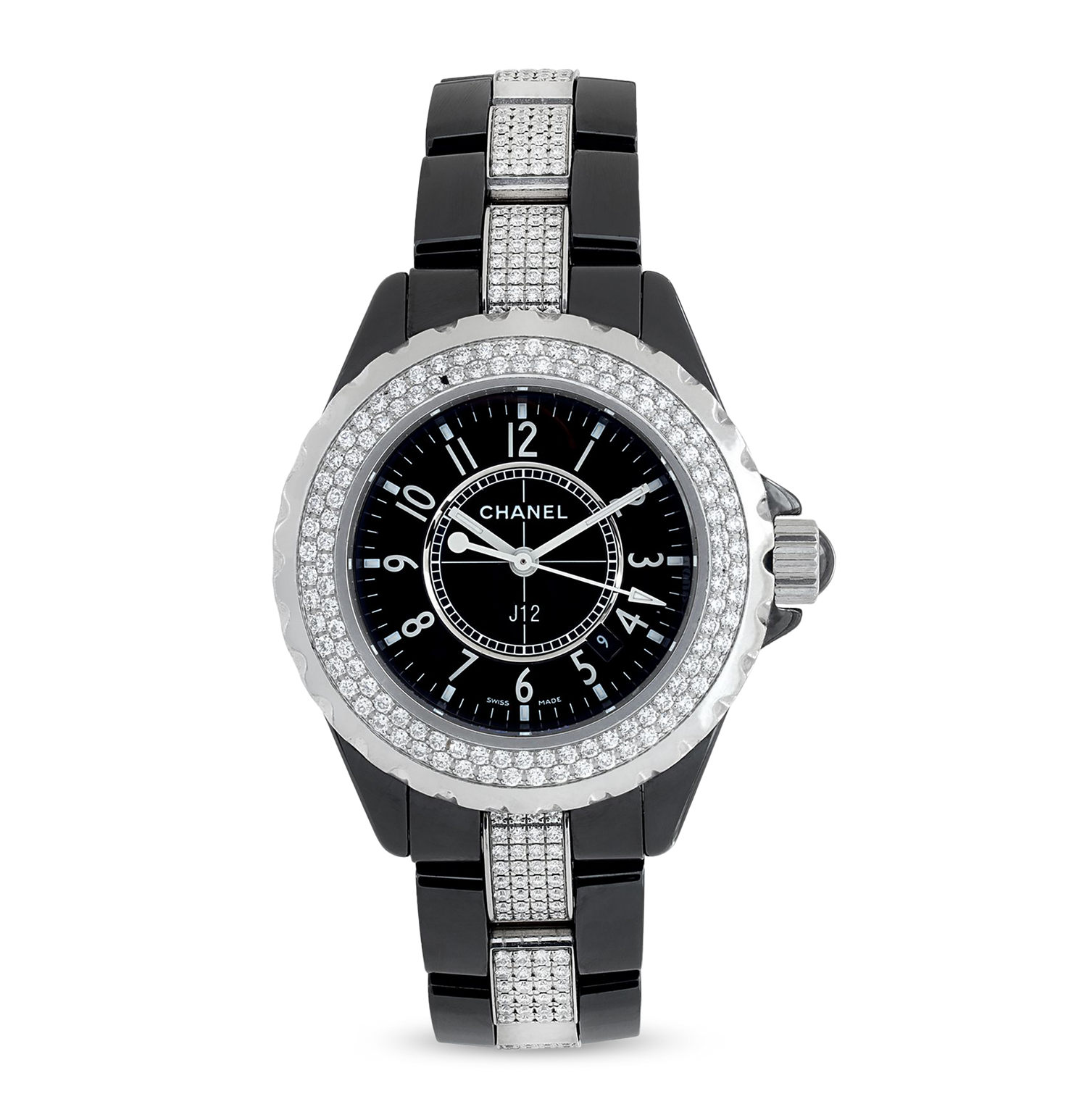 Chanel J12 Factory Diamond Black Ceramic Automatic Watch