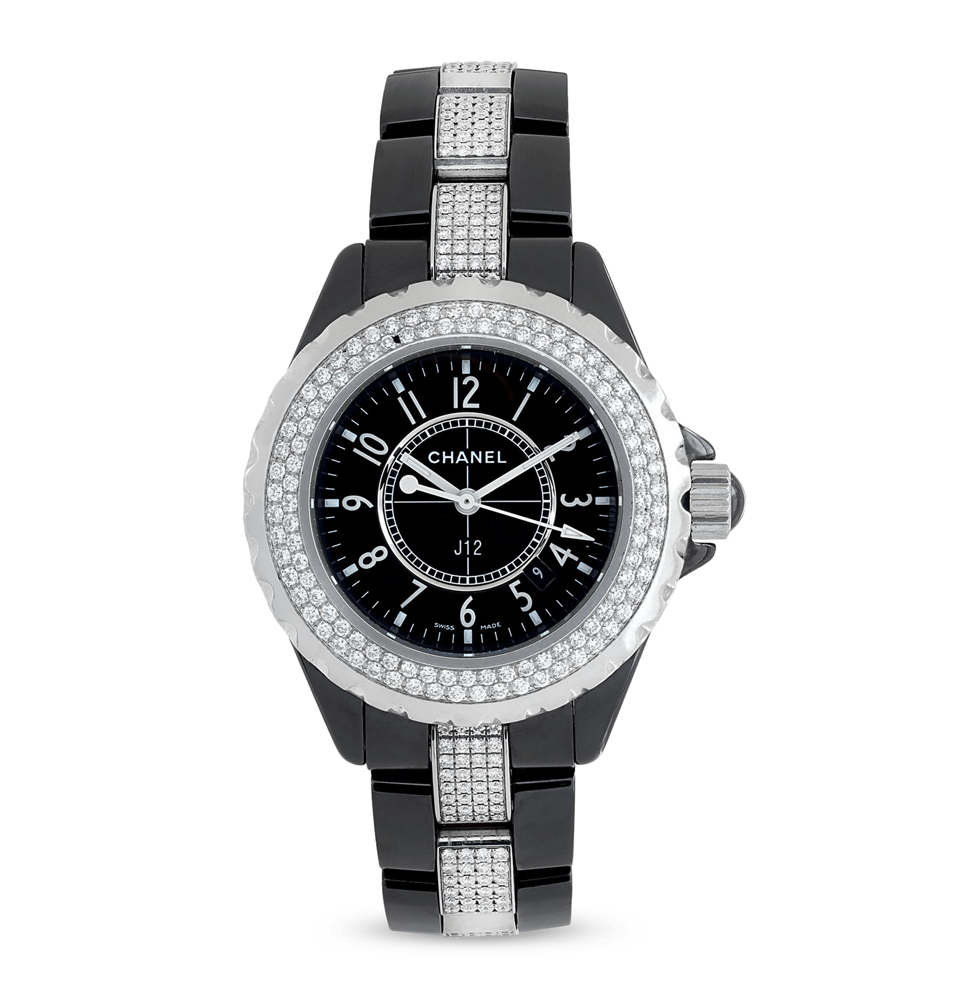 Chanel J12 Factory Diamond Black Ceramic Automatic Watch