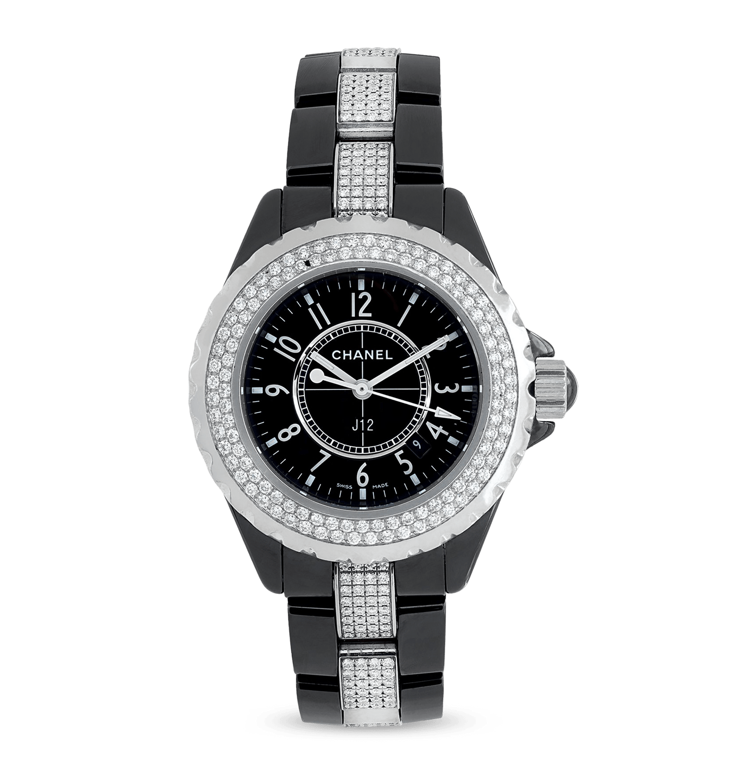 Chanel J12 Factory Diamond Black Ceramic Automatic Watch