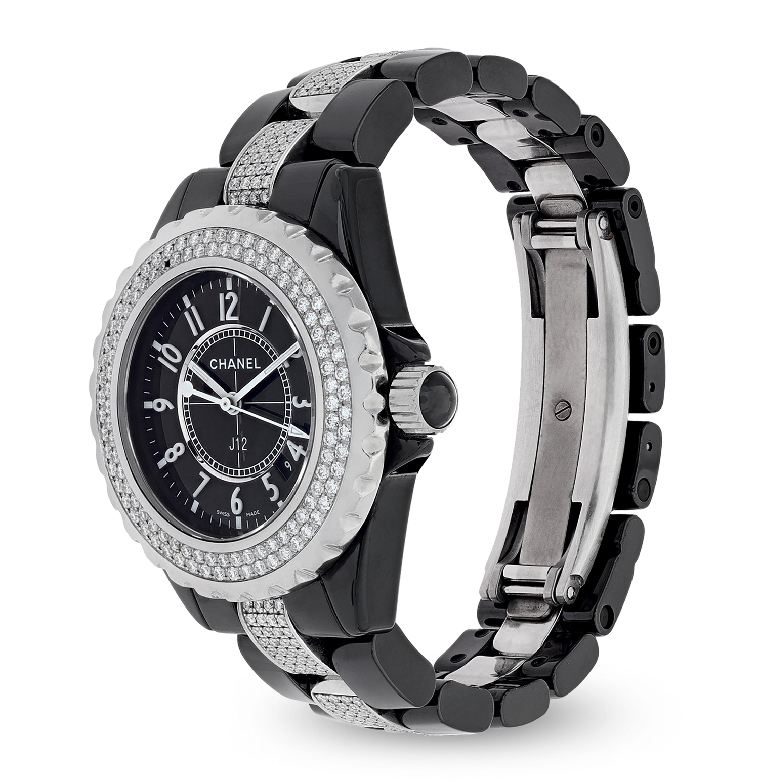 Chanel J12 Factory Diamond Black Ceramic Automatic Watch